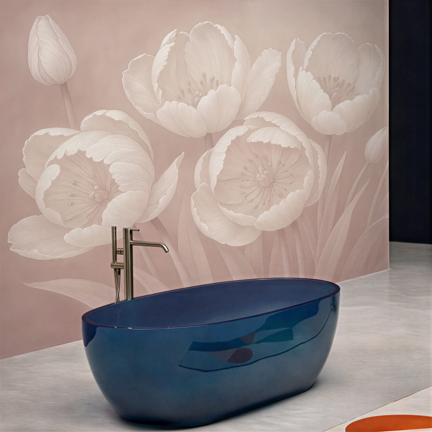 Fototapeta pudrowe tulipany w subtelnej elegancji