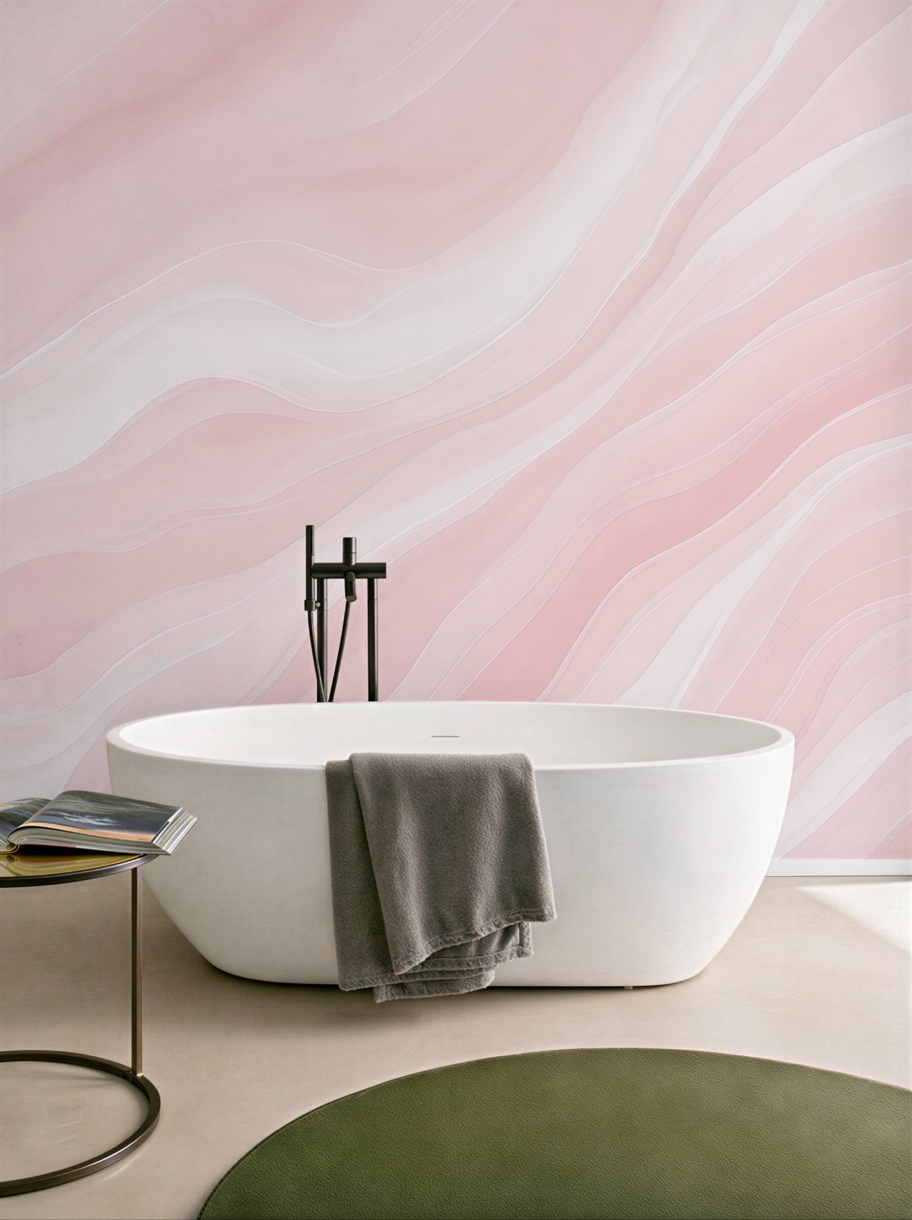 Fototapeta pudrowa fala abstrakcji