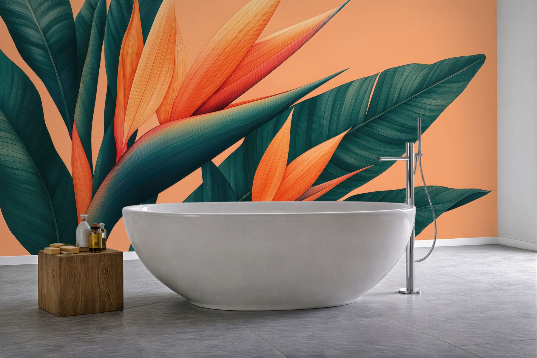 Fototapeta rajski kwiat w tropikalnym stylu