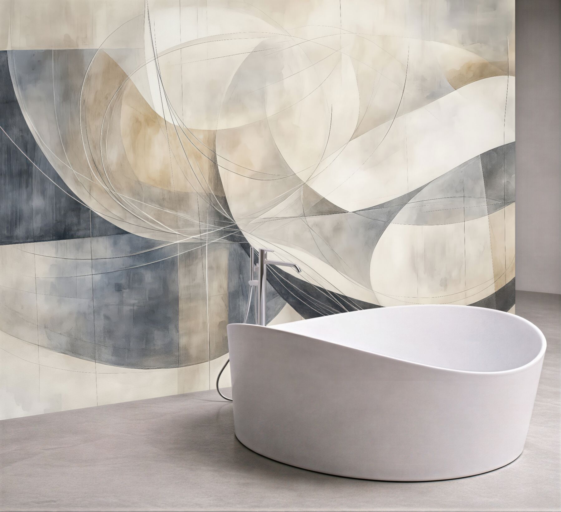 Fototapeta abstrakcyjna harmonia linii i beżu