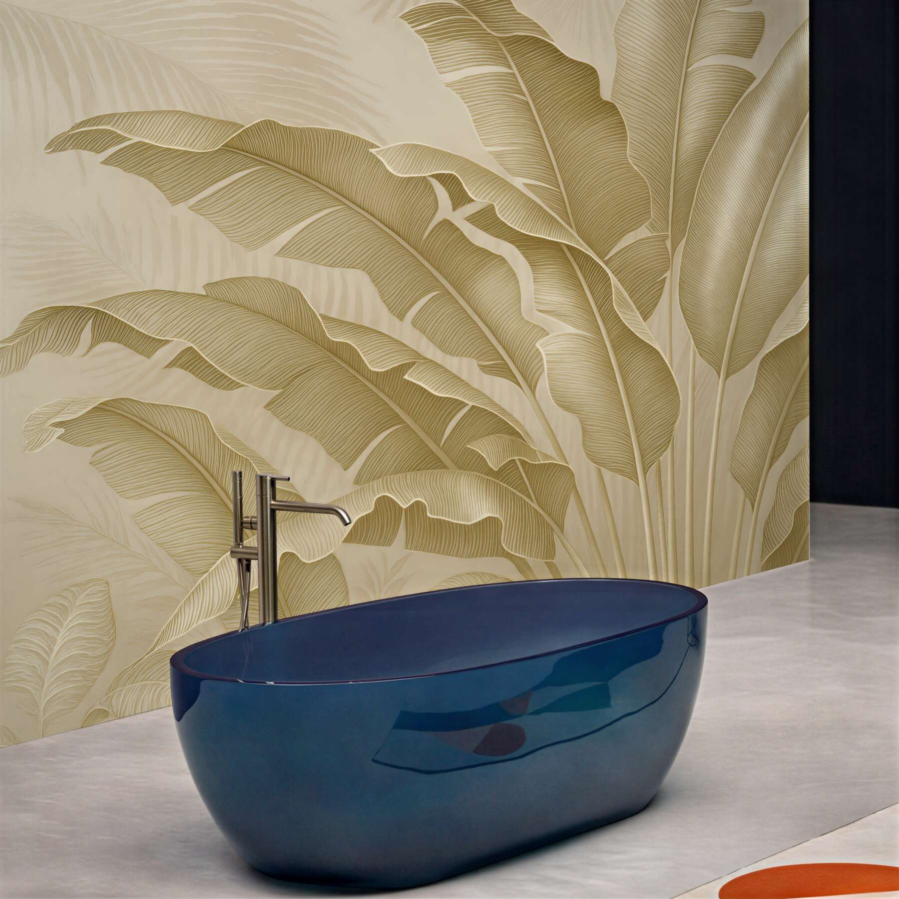 Fototapeta złote liście tropikalne w beżu