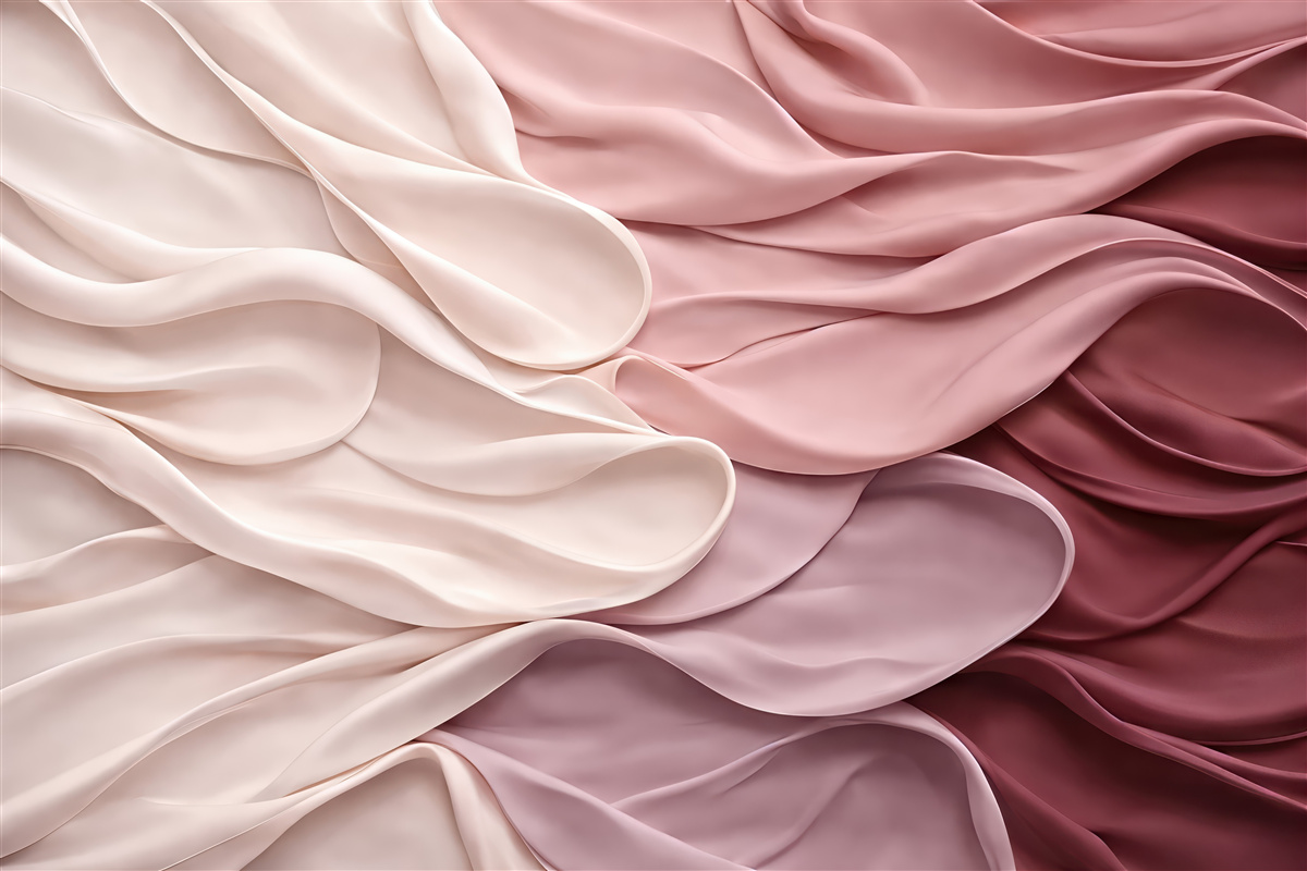 Fototapeta pudrowe jedwabne fale elegancji