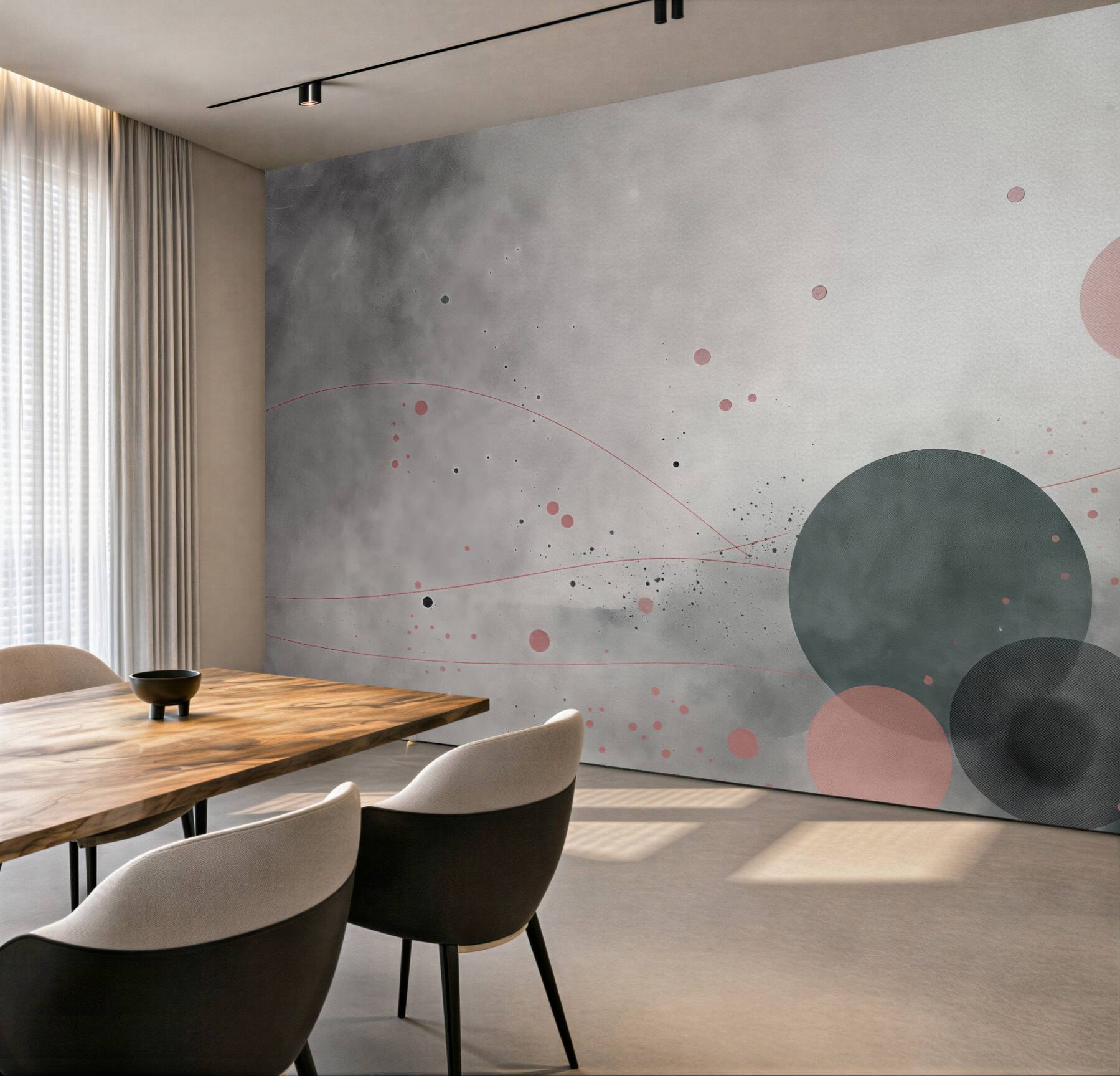 Fototapeta Koła i linie na sfatygowanym tle.