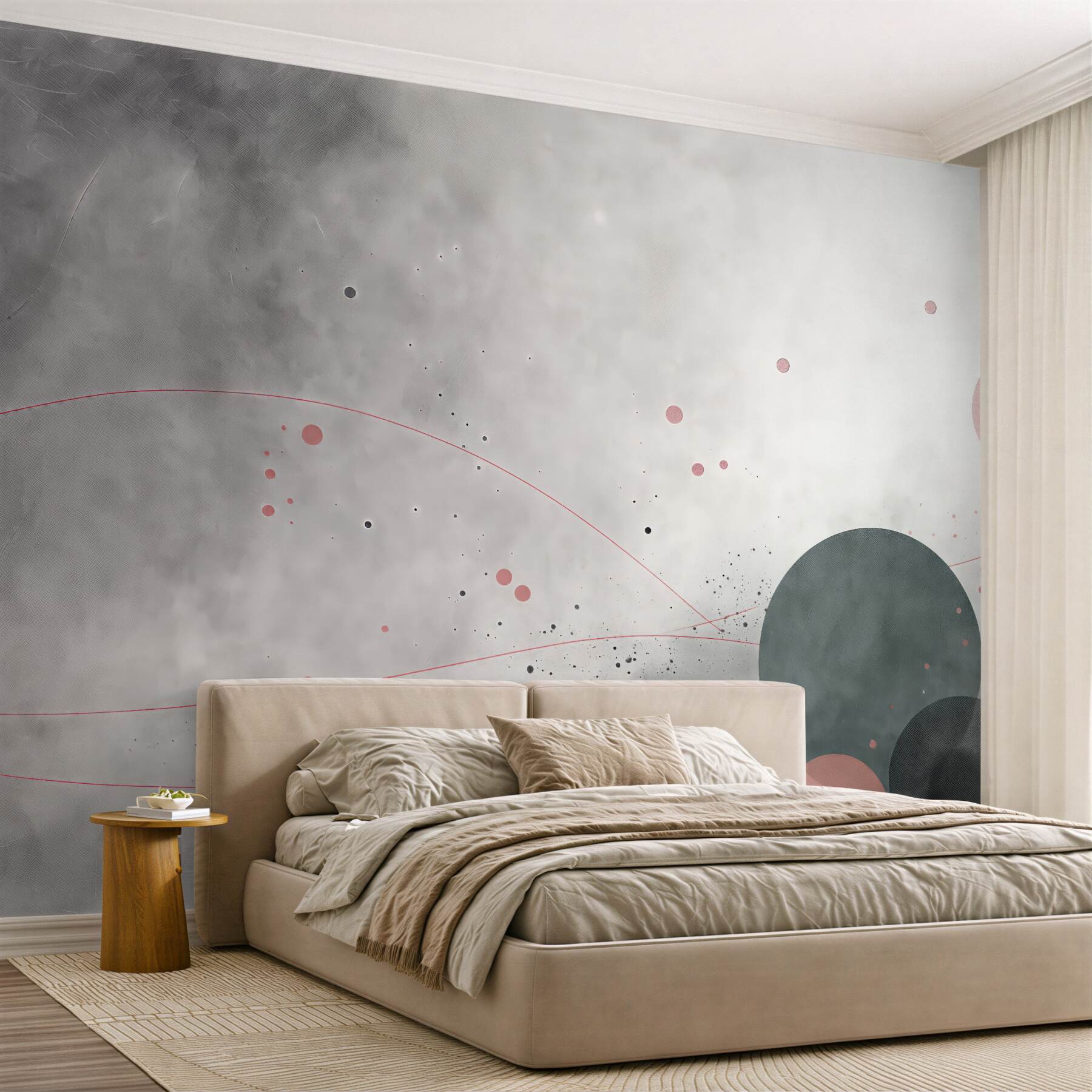 Fototapeta Koła i linie na sfatygowanym tle.