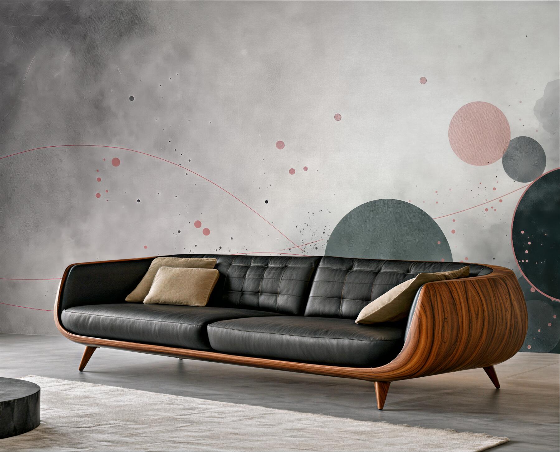 Fototapeta Koła i linie na sfatygowanym tle.