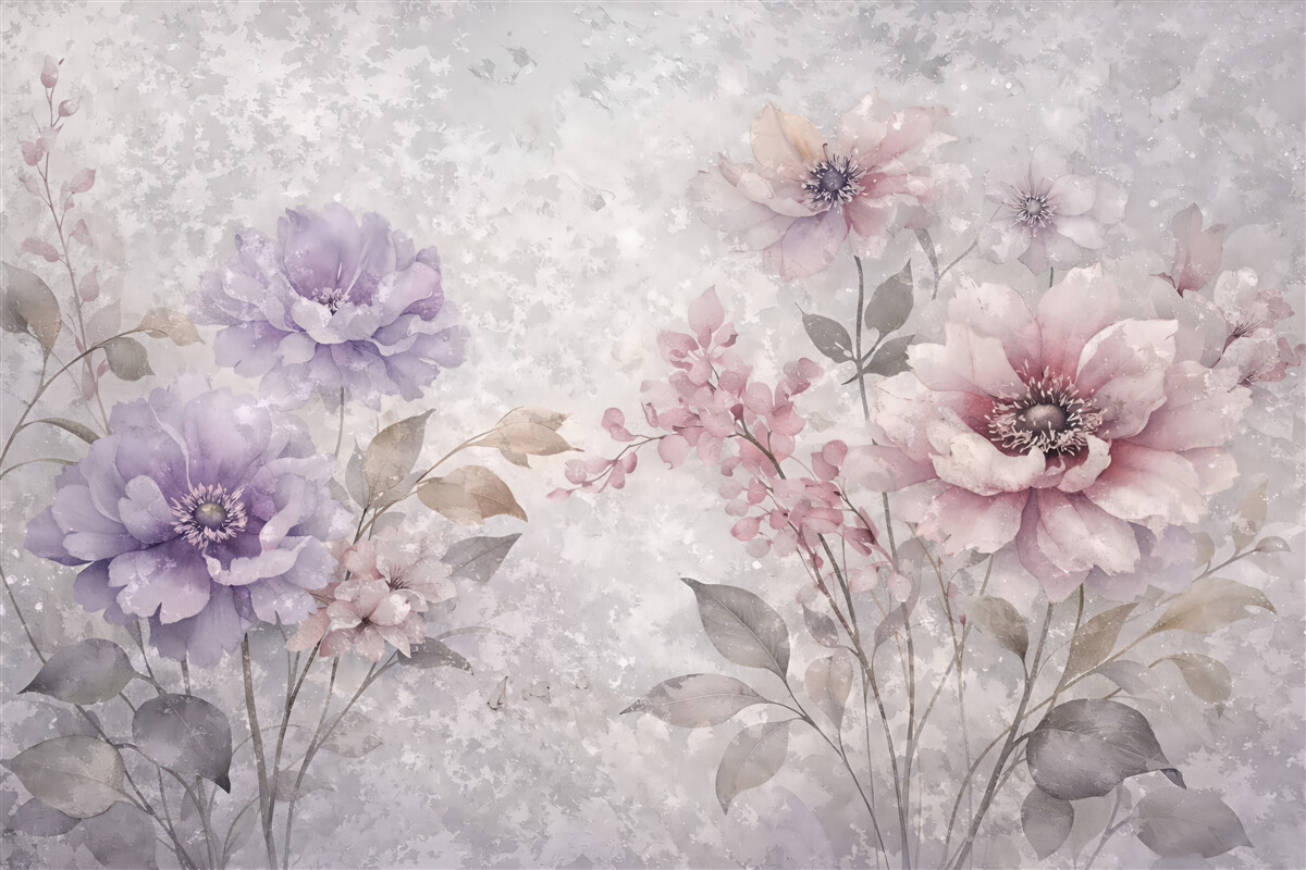 Fototapeta pastelowy ogród w akwarelowym śnie