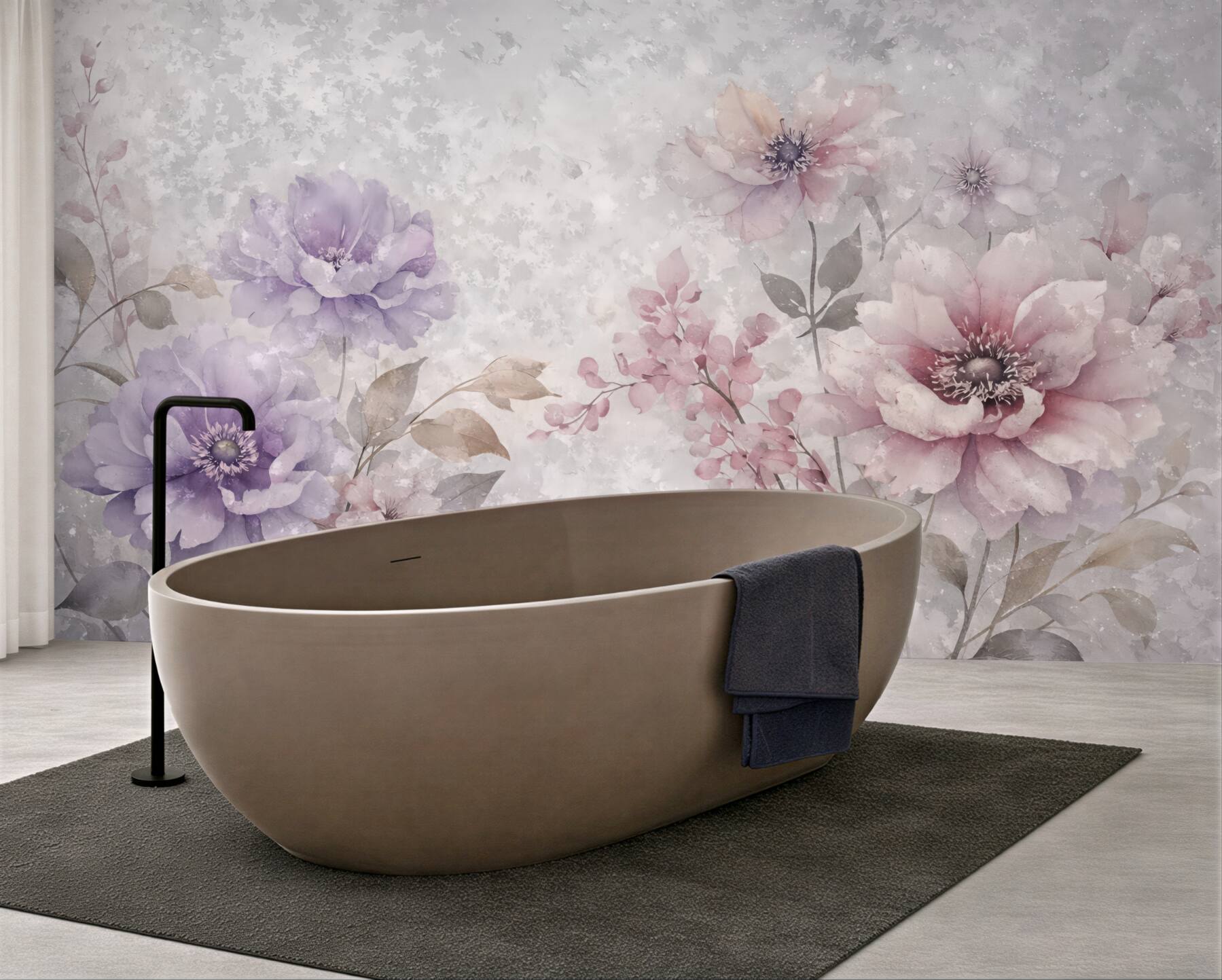 Fototapeta pastelowy ogród w akwarelowym śnie