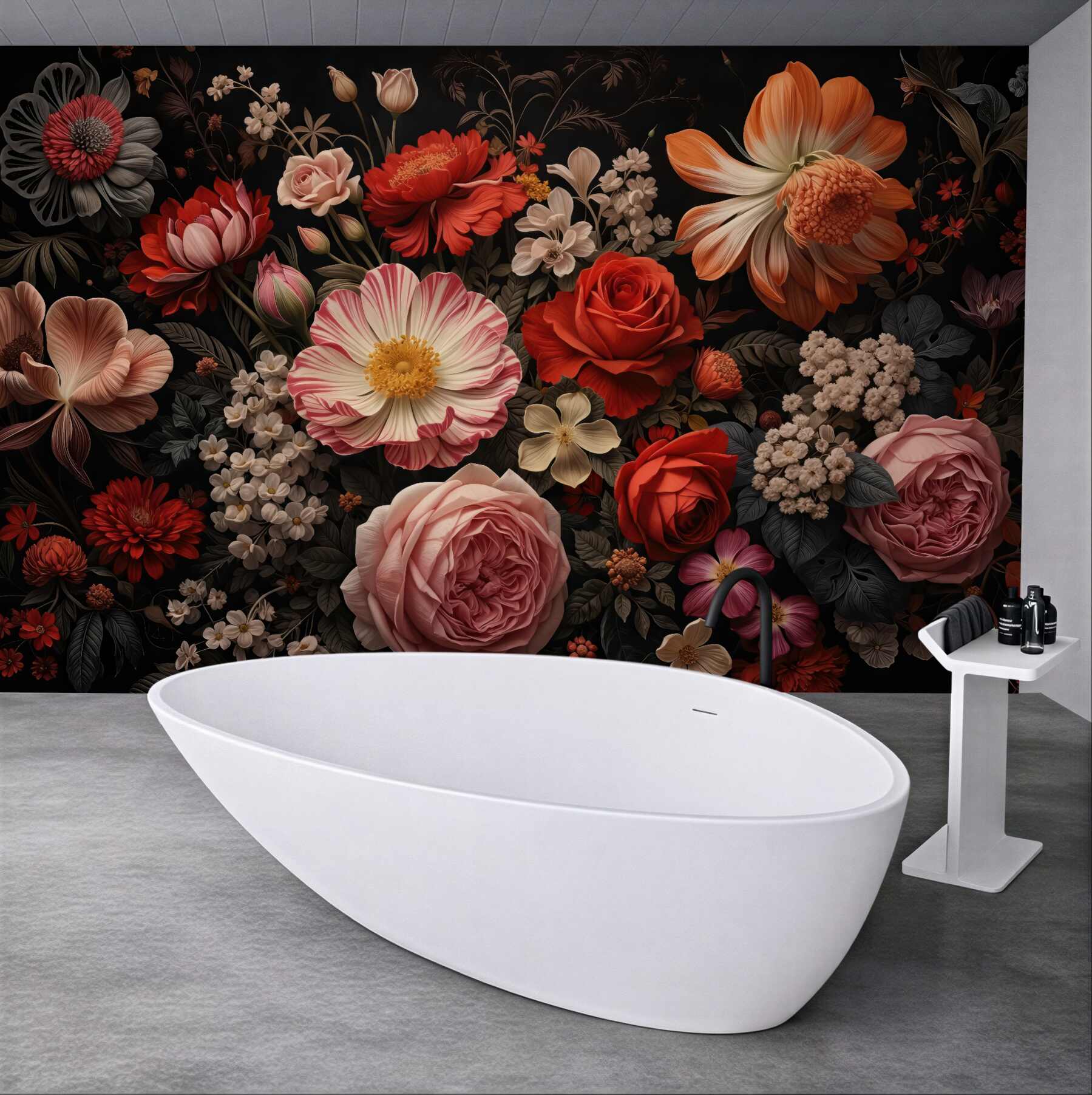 Fototapeta ciemny bukiet w romantycznym blasku