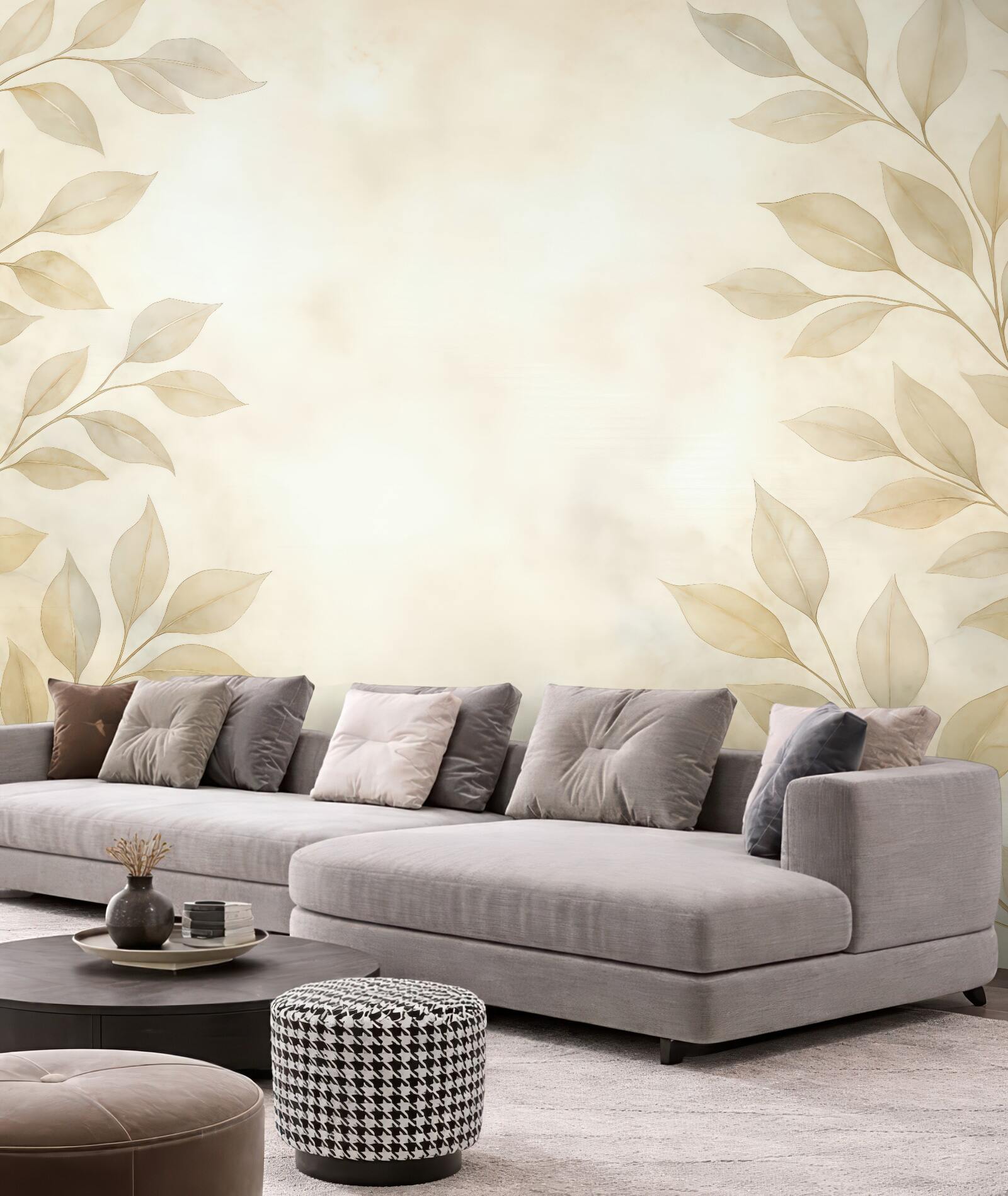 Fototapeta Różowe liście w mgle.