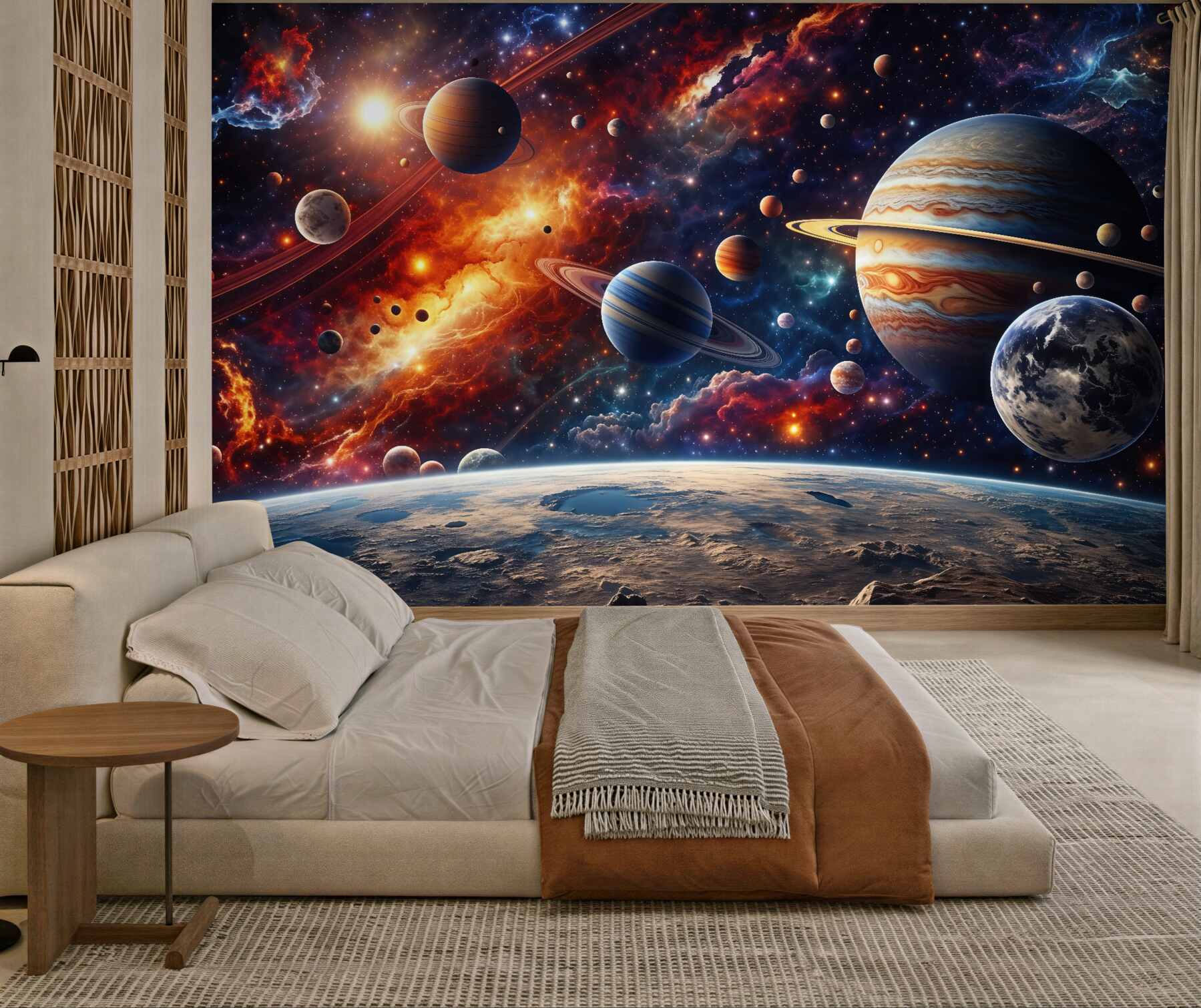 Fototapeta kosmiczna symfonia planet i mgławic
