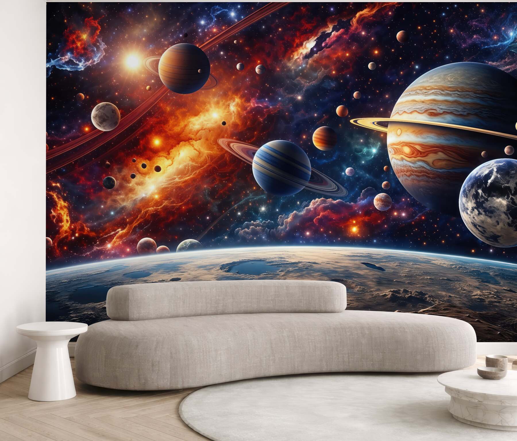 Fototapeta kosmiczna symfonia planet i mgławic