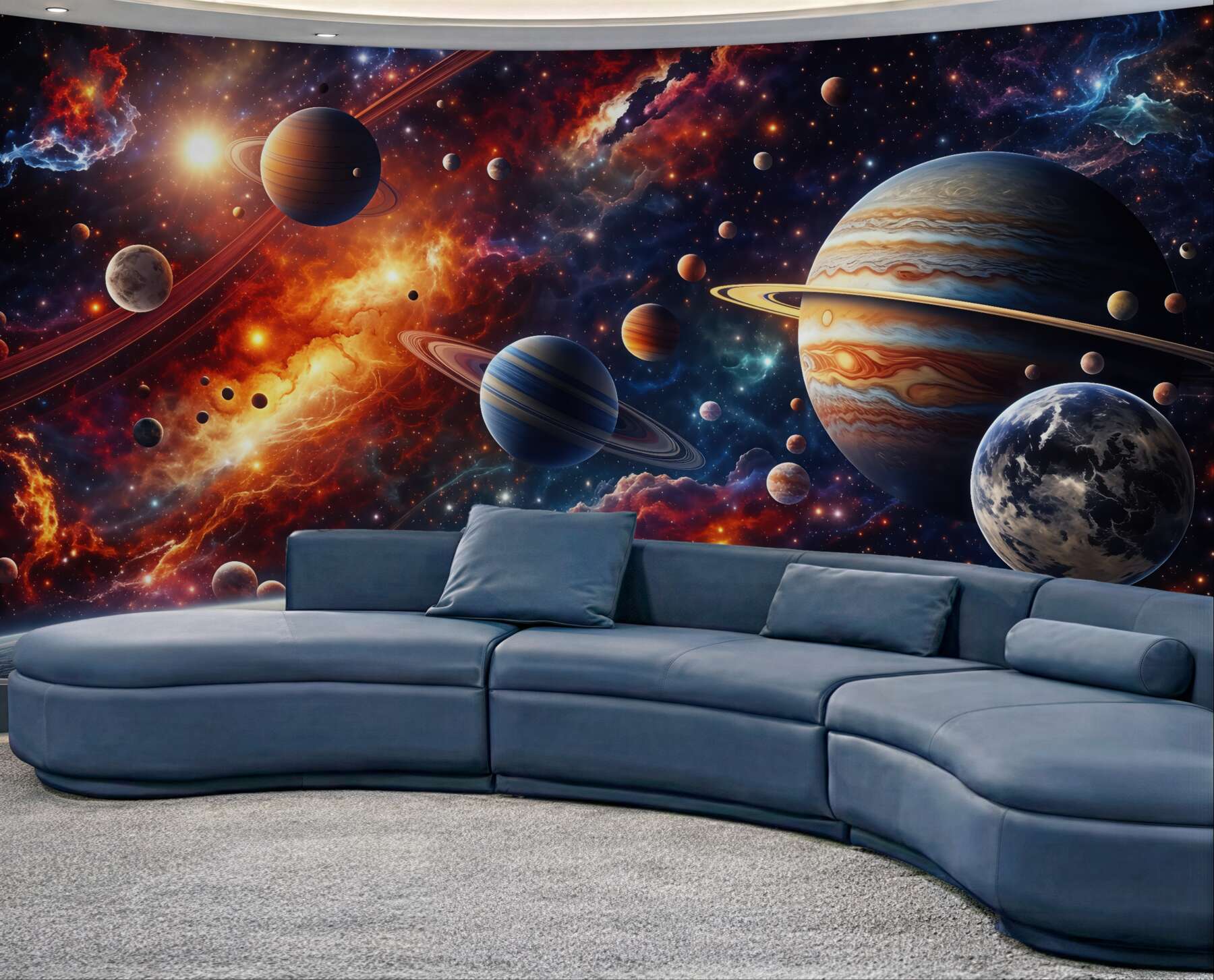 Fototapeta kosmiczna symfonia planet i mgławic
