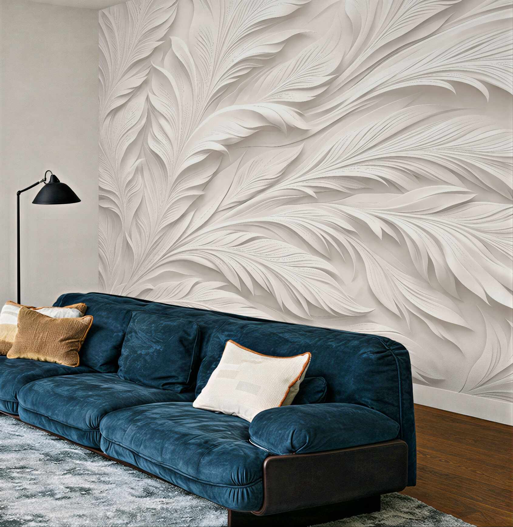 Fototapeta kremowe pióra elegancji