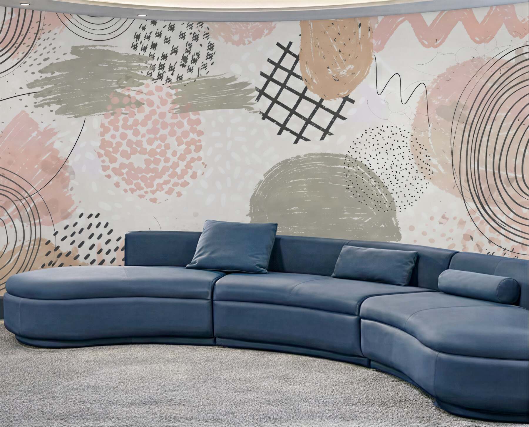 Fototapeta pudrowa abstrakcja boho