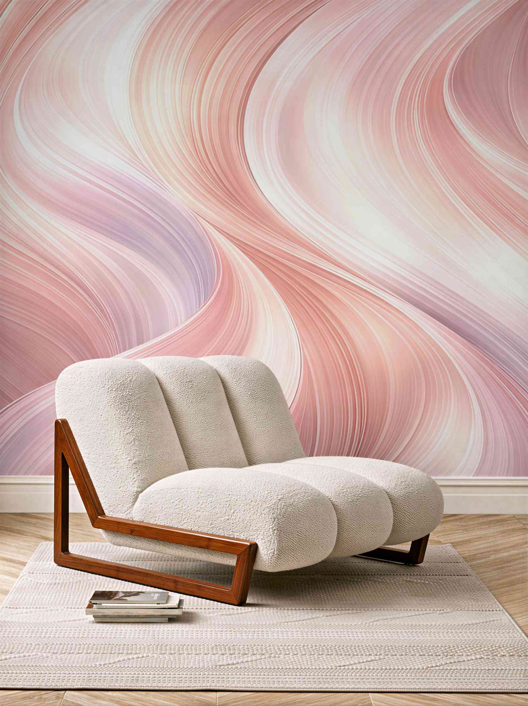 Fototapeta pudrowa fala abstrakcji