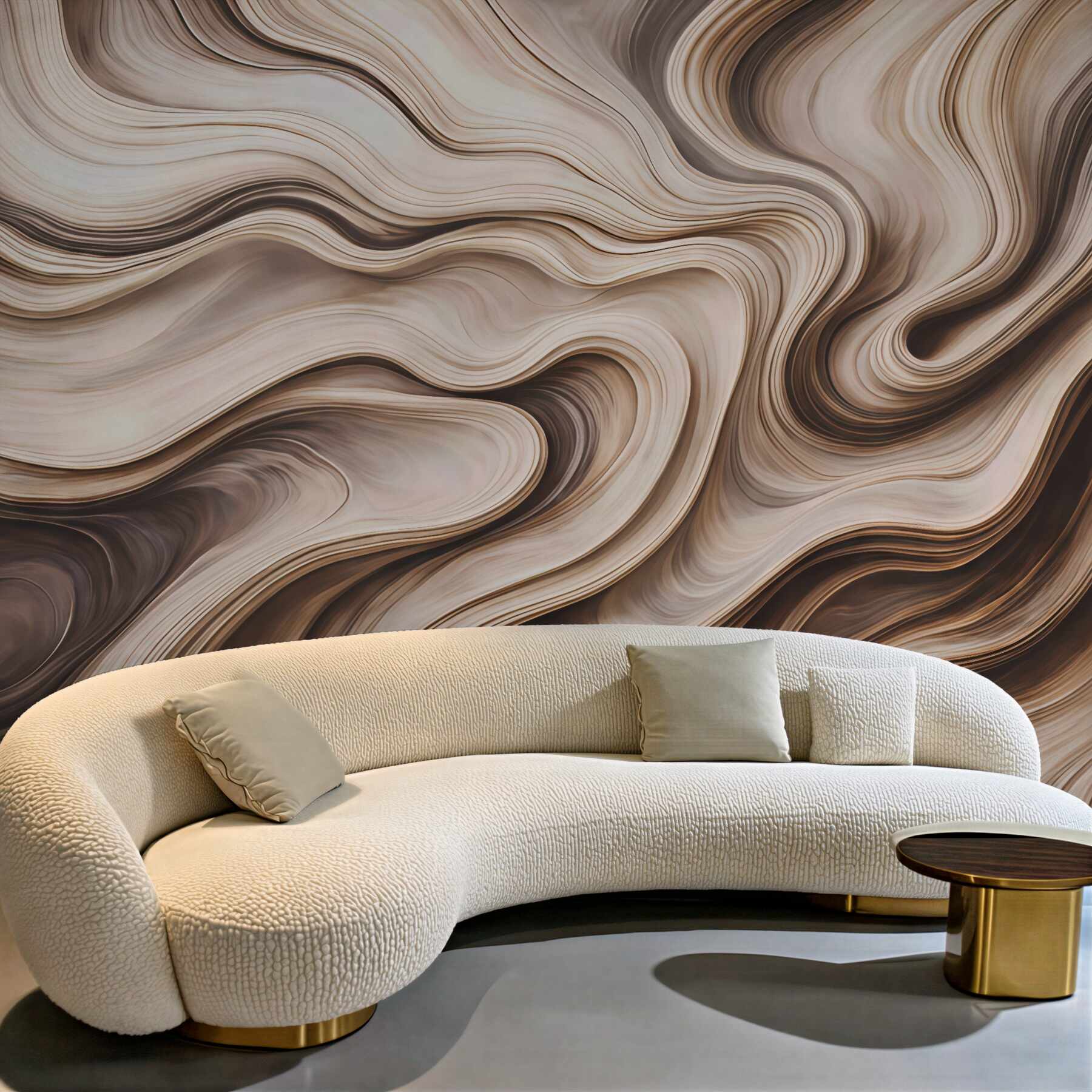 Fototapeta karmelowe fale abstrakcji