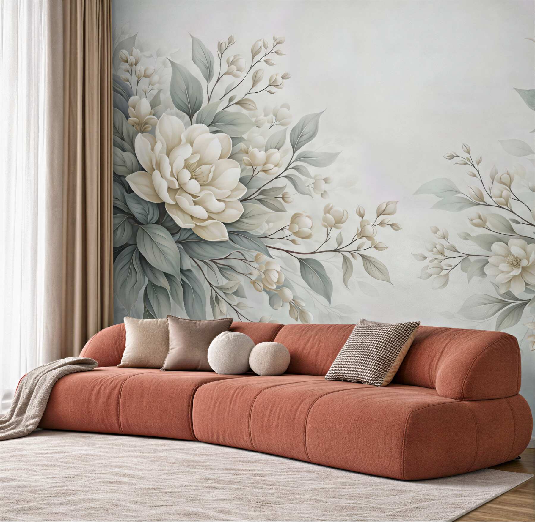 Fototapeta subtelne kremowe magnolie