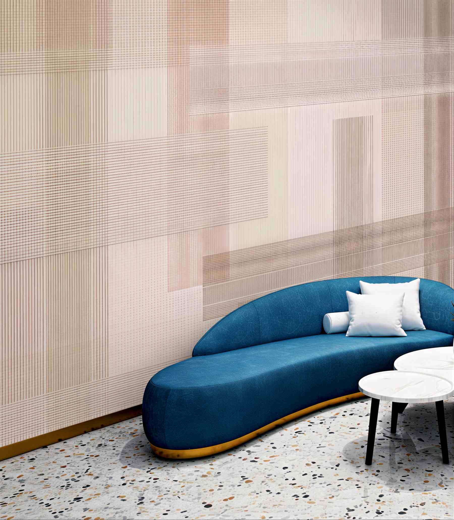 Fototapeta pudrowa geometria linii