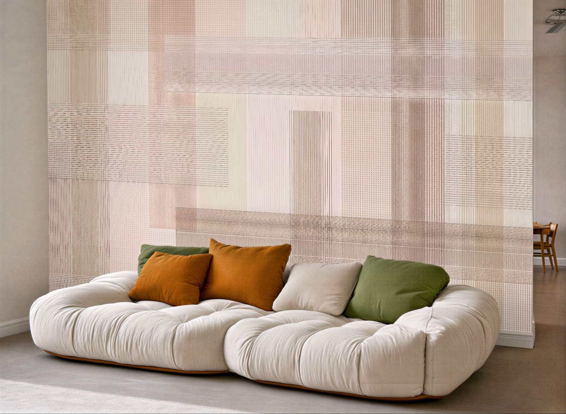 Fototapeta pudrowa geometria linii