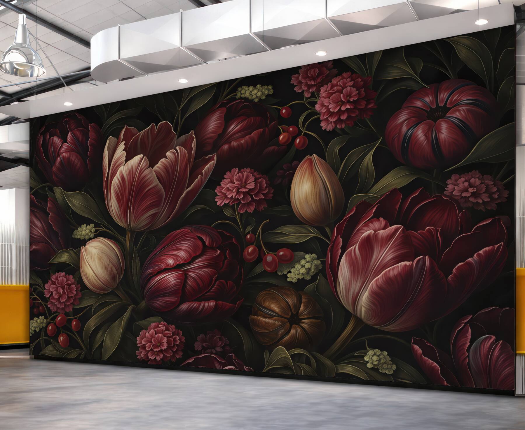 Fototapeta mroczne tulipany w burgundzie