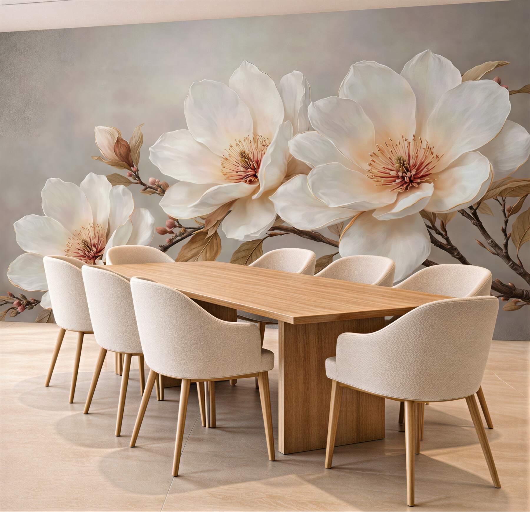 Fototapeta kremowa magnolia w rozkwicie