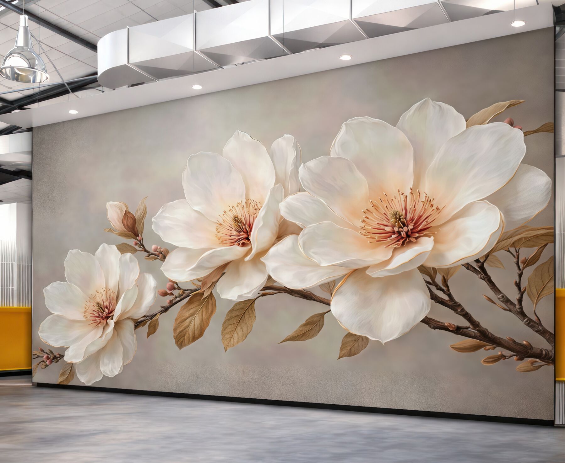 Fototapeta kremowa magnolia w rozkwicie
