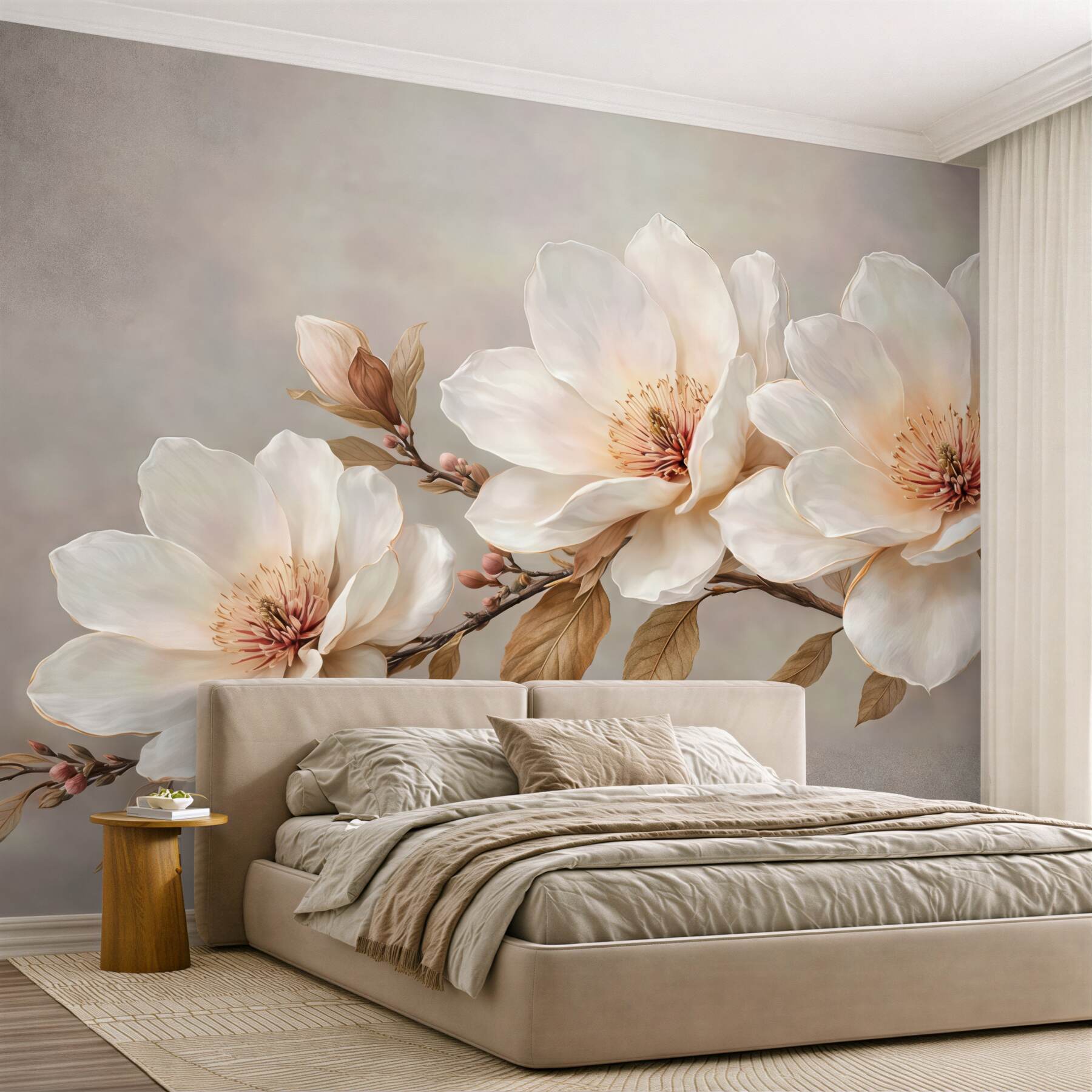 Fototapeta kremowa magnolia w rozkwicie