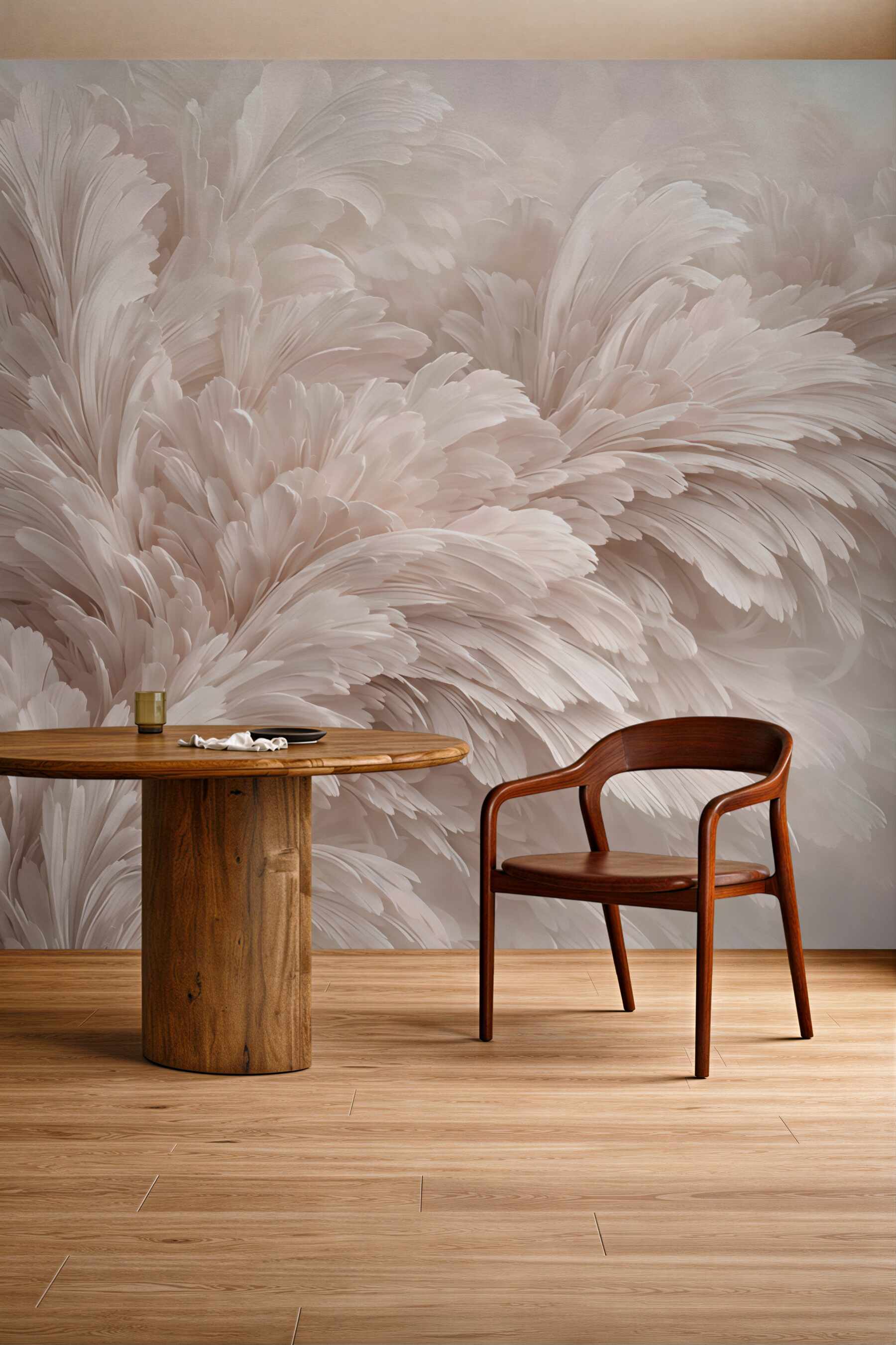 Fototapeta pudrowe pióra elegancji