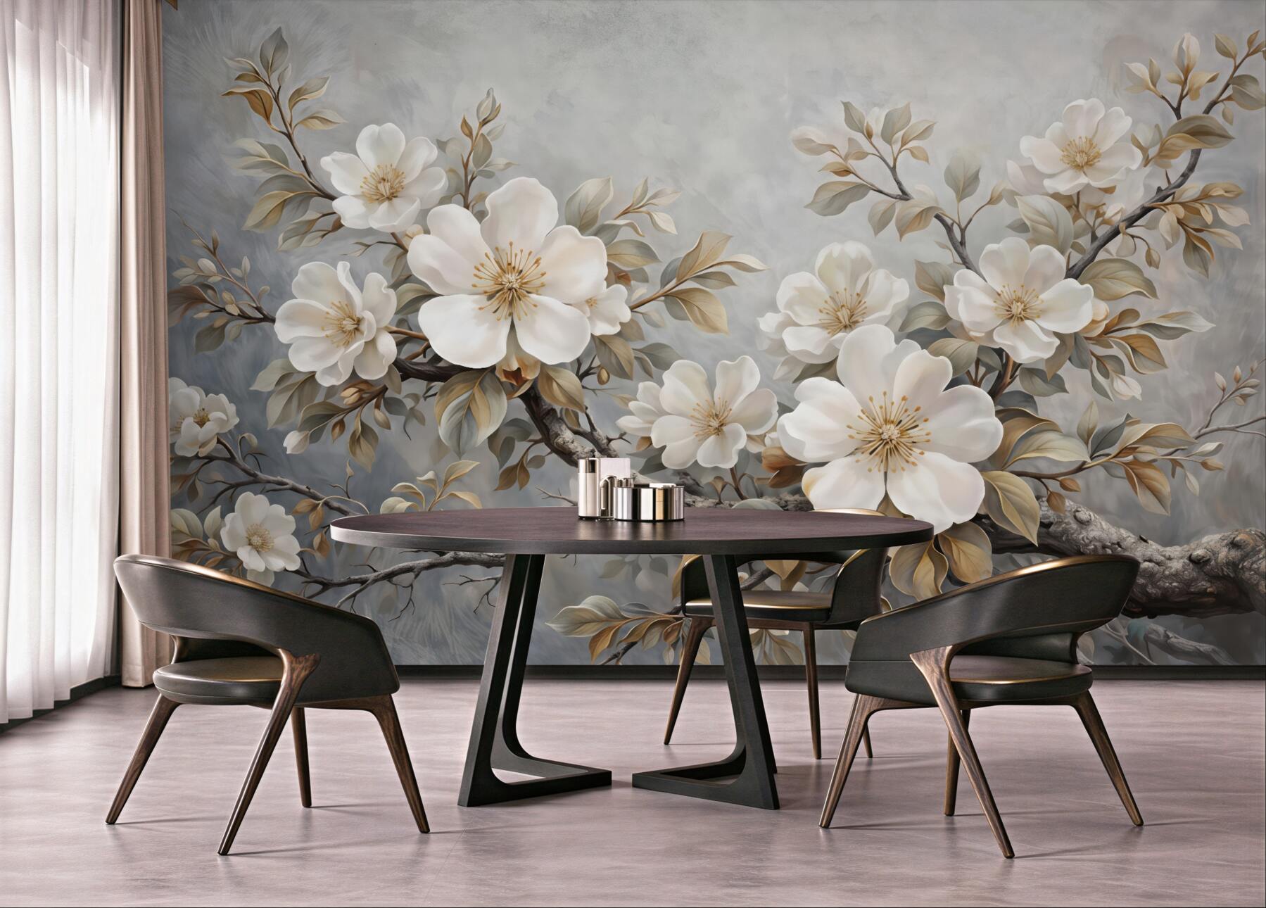Fototapeta kremowe magnolie w blasku elegancji