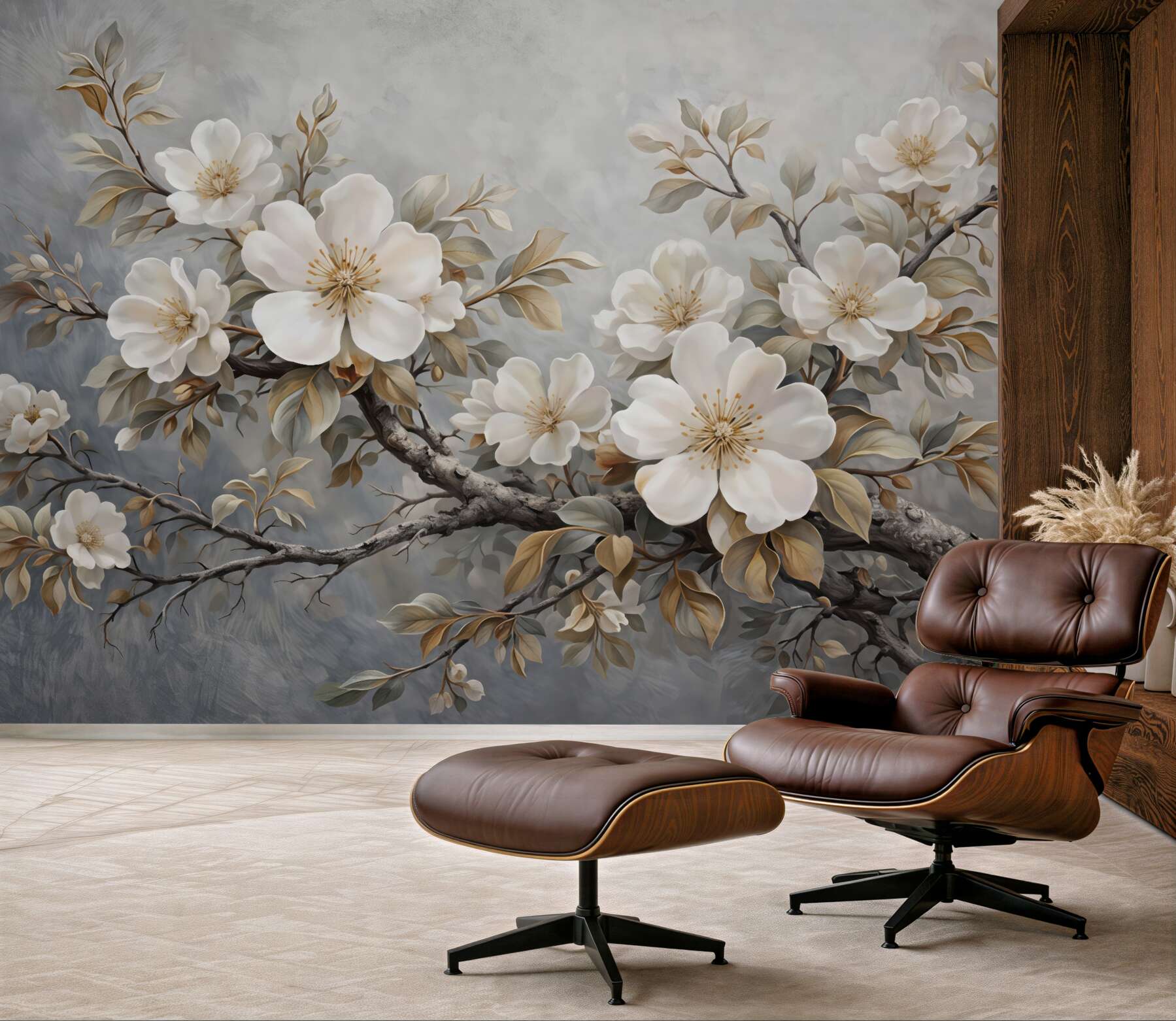 Fototapeta kremowe magnolie w blasku elegancji