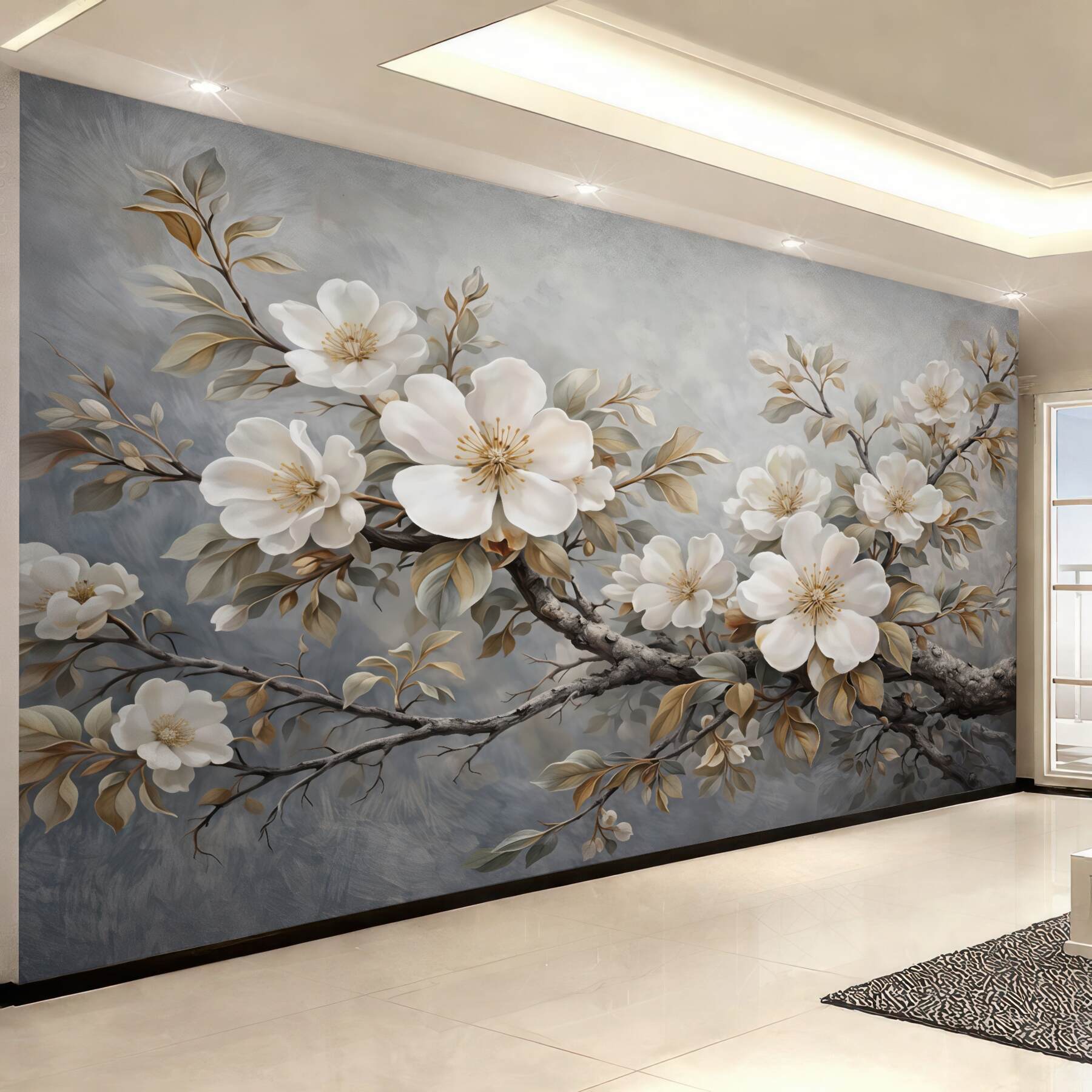 Fototapeta kremowe magnolie w blasku elegancji