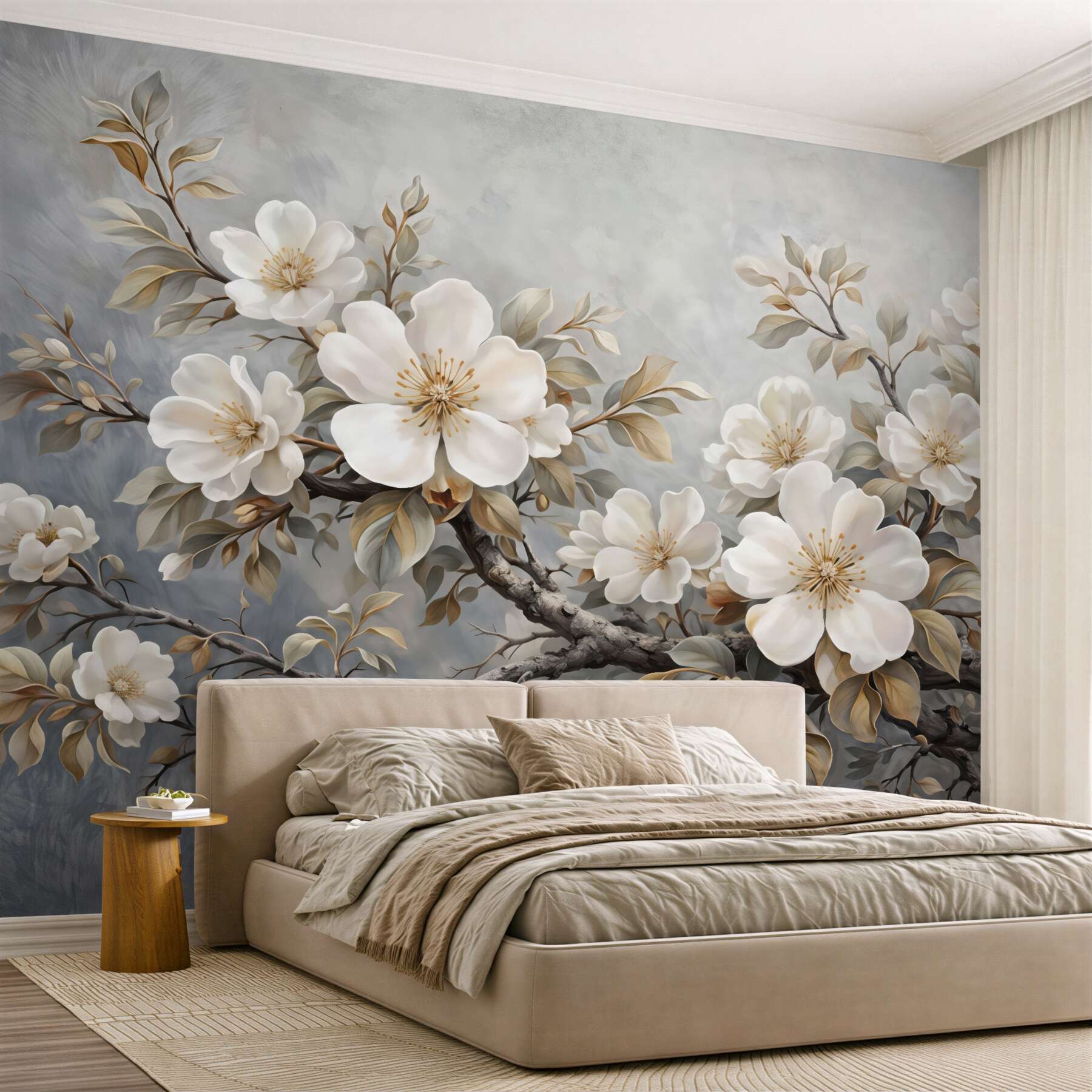 Fototapeta kremowe magnolie w blasku elegancji