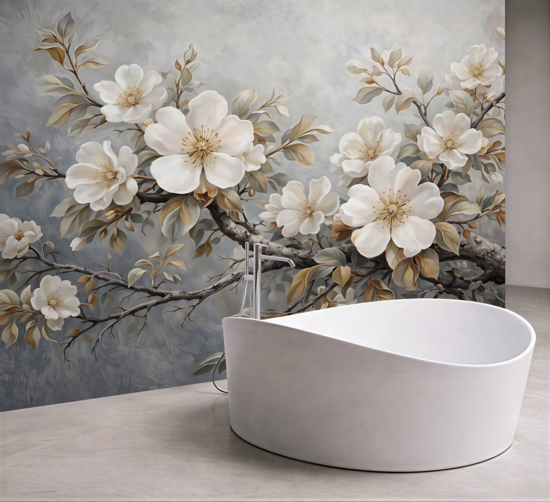 Fototapeta kremowe magnolie w blasku elegancji
