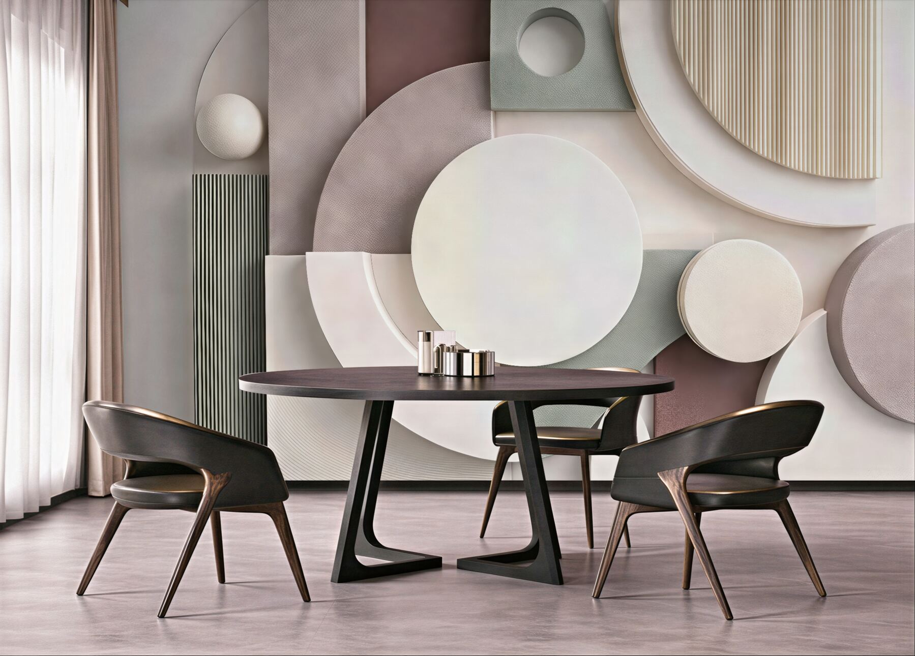 Fototapeta pastelowa geometria 3d