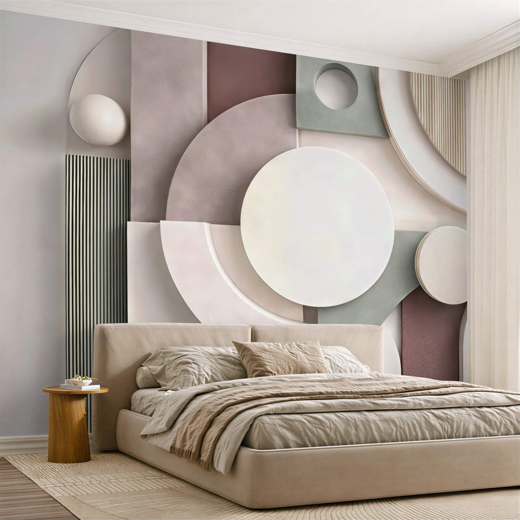 Fototapeta pastelowa geometria 3d