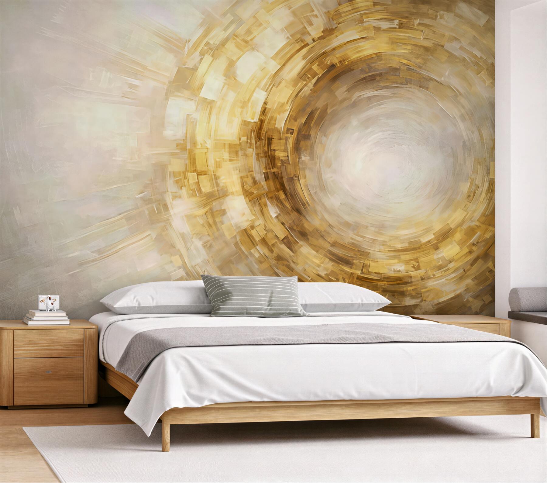 Fototapeta złoty wir światła