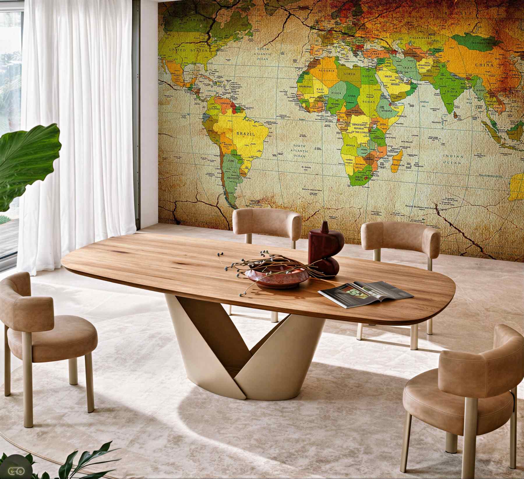 Fototapeta mapa geograficzna świata