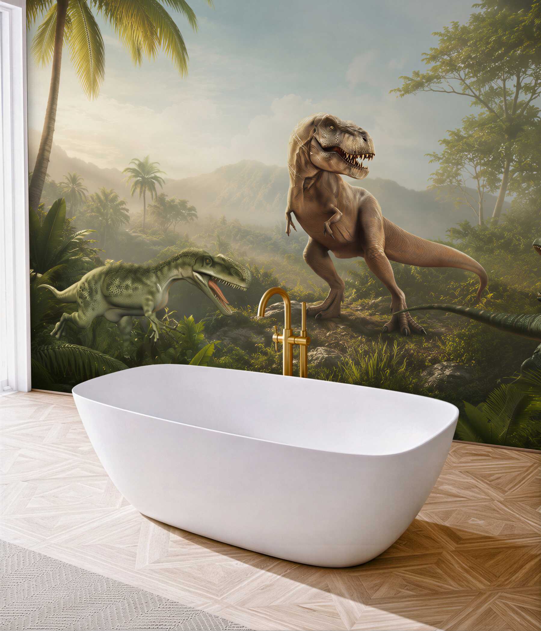 Fototapeta okres dinozaurów w strefie tropikalnej