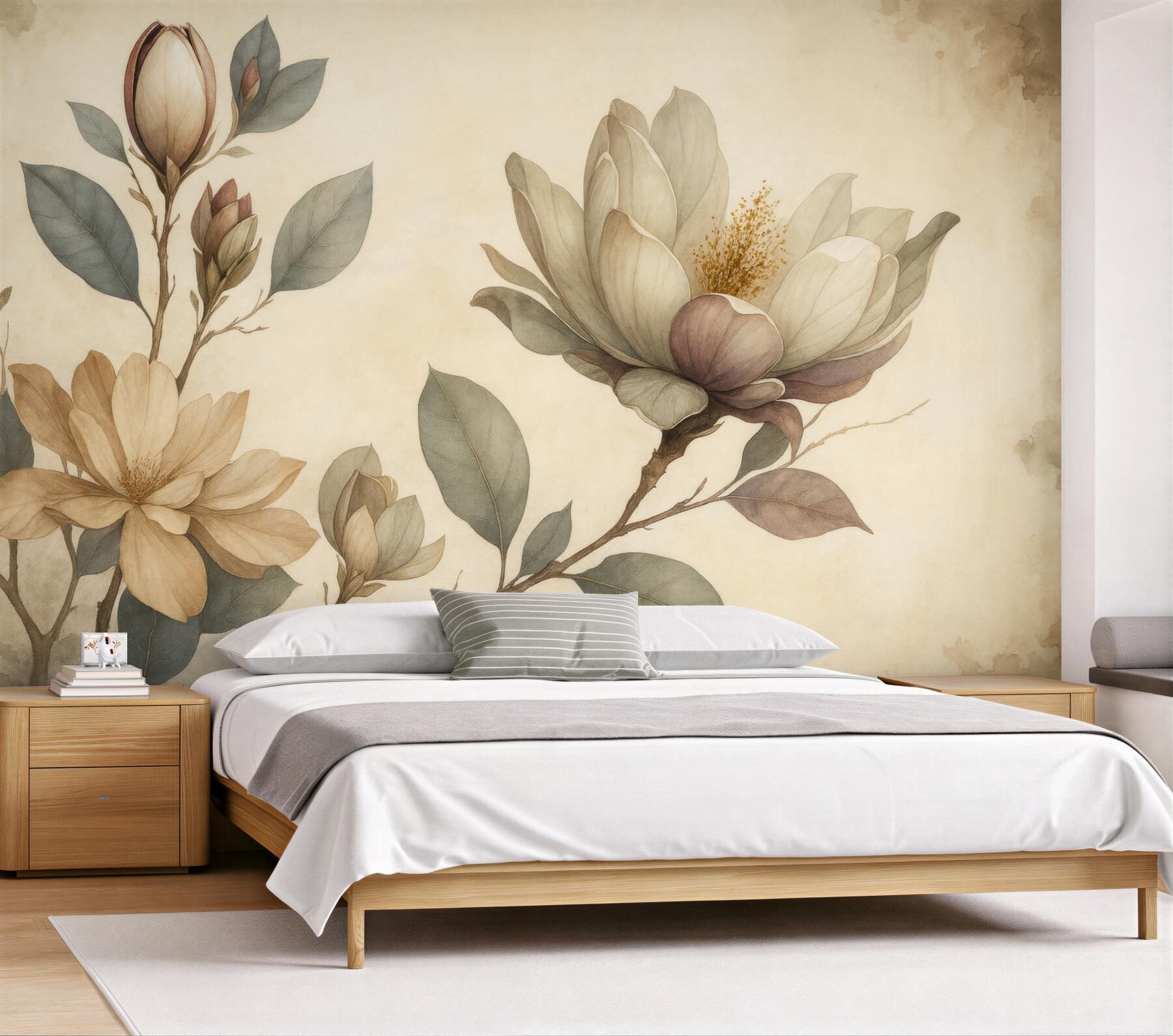 Fototapeta subtelne magnolie w stylu vintage