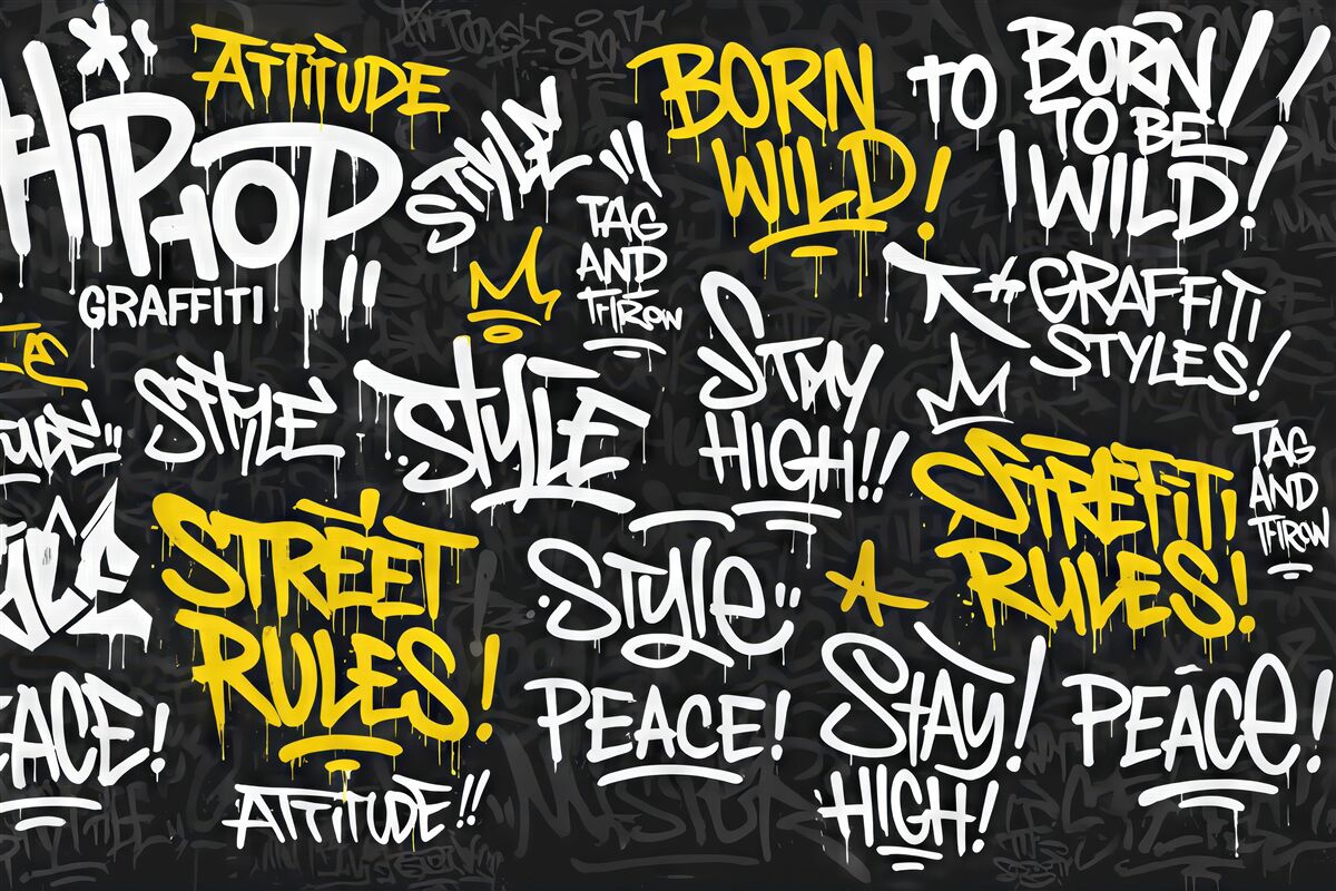Fototapeta hip-hopowy graffiti styl uliczny