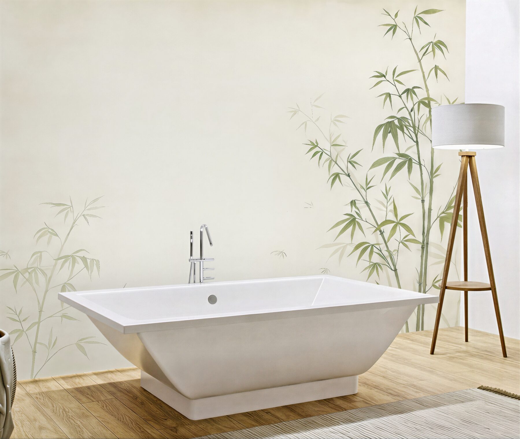 Fototapeta subtelny bambus w beżowej harmonii