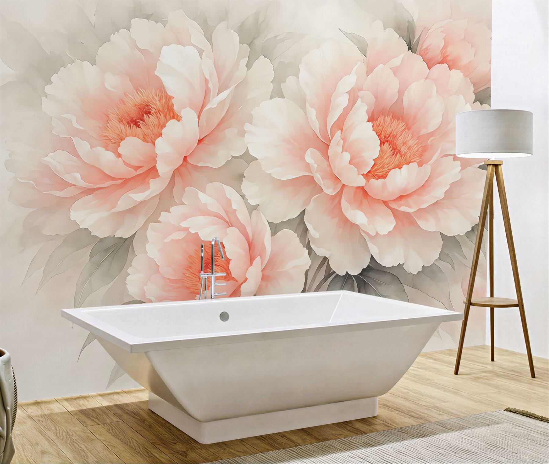 Fototapeta pastelowe piwonie w świetlistej odsłonie