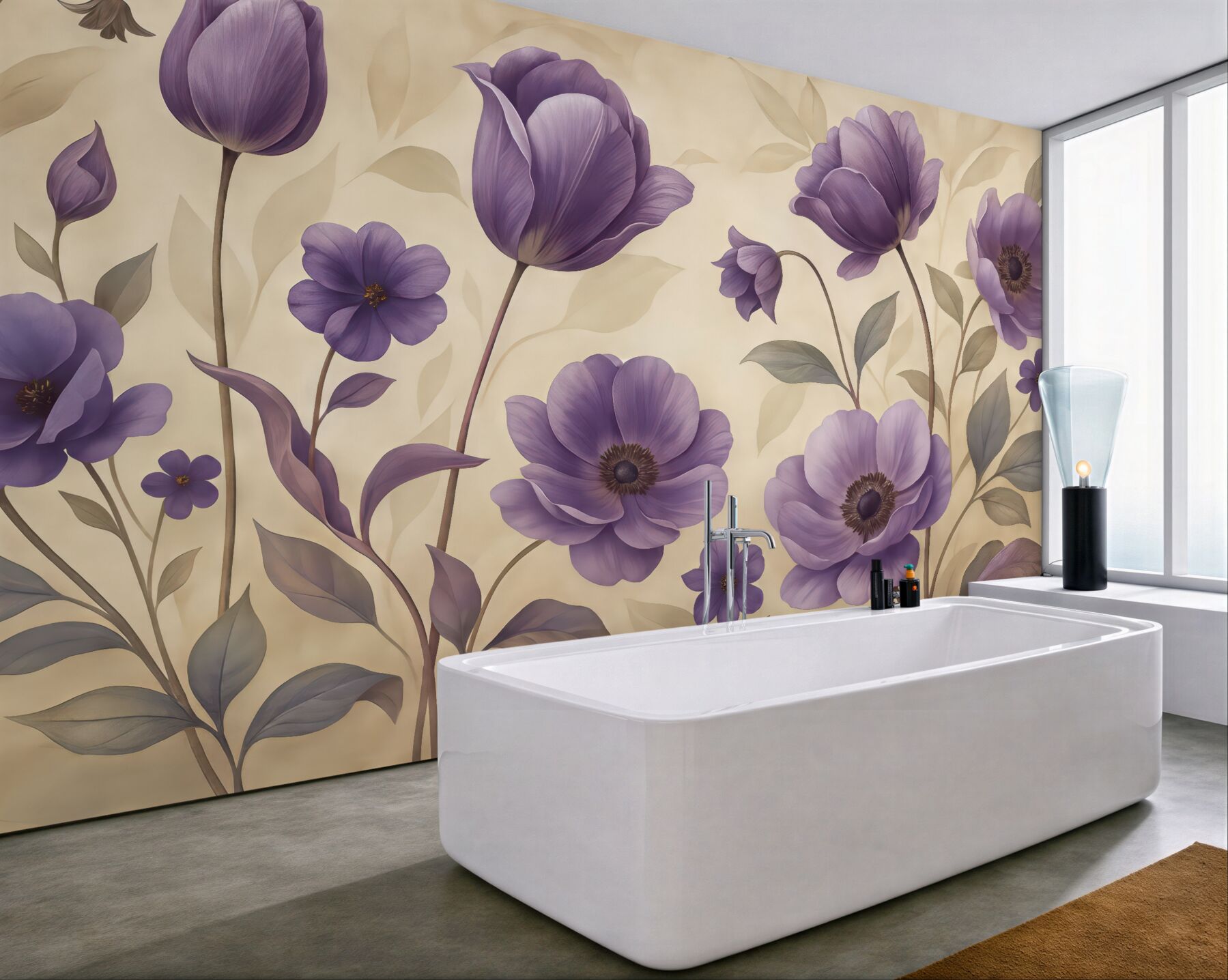 Fototapeta lawendowe kwiaty w subtelnej kompozycji