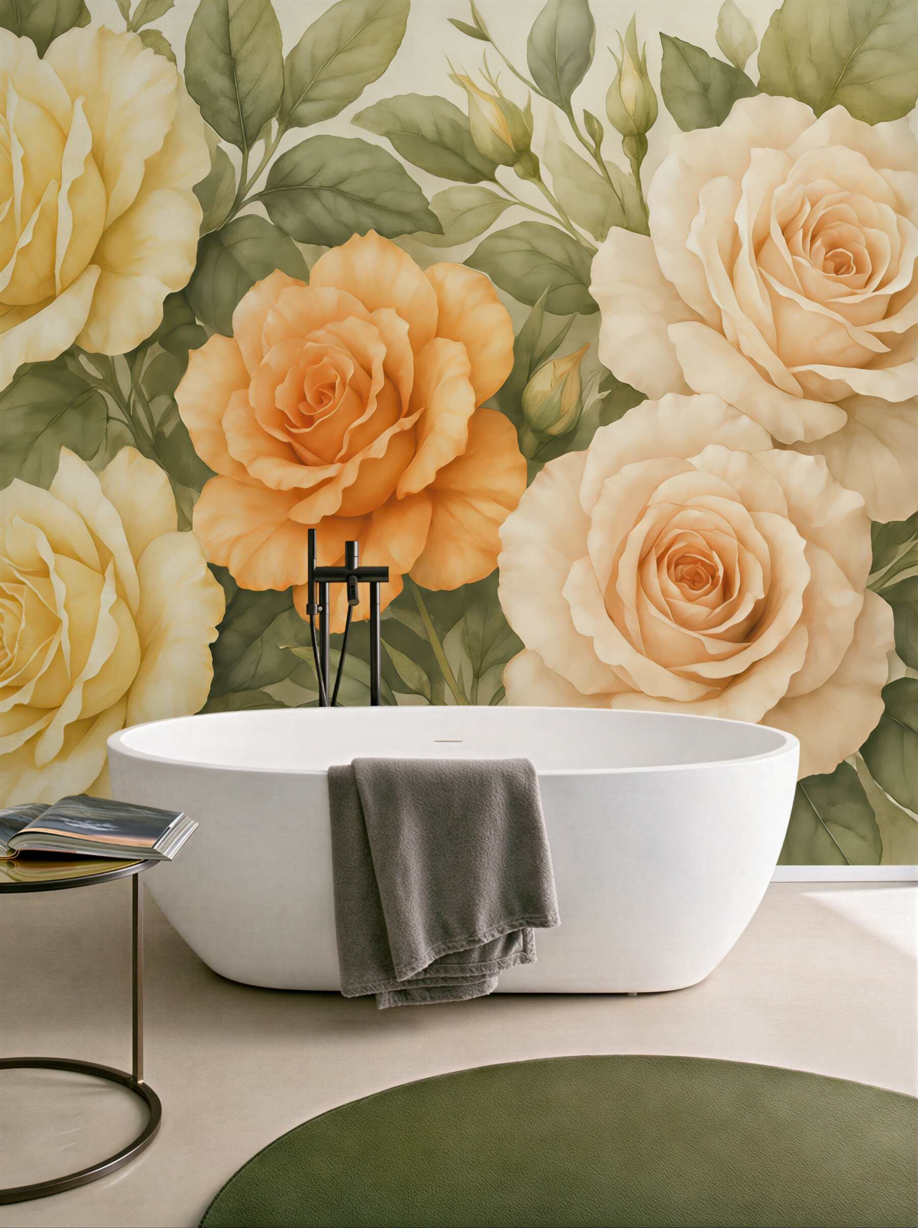 Fototapeta pastelowe róże w romantycznym stylu