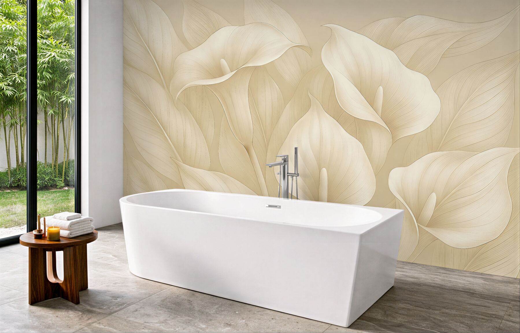 Fototapeta kremowe kalie w subtelnej elegancji