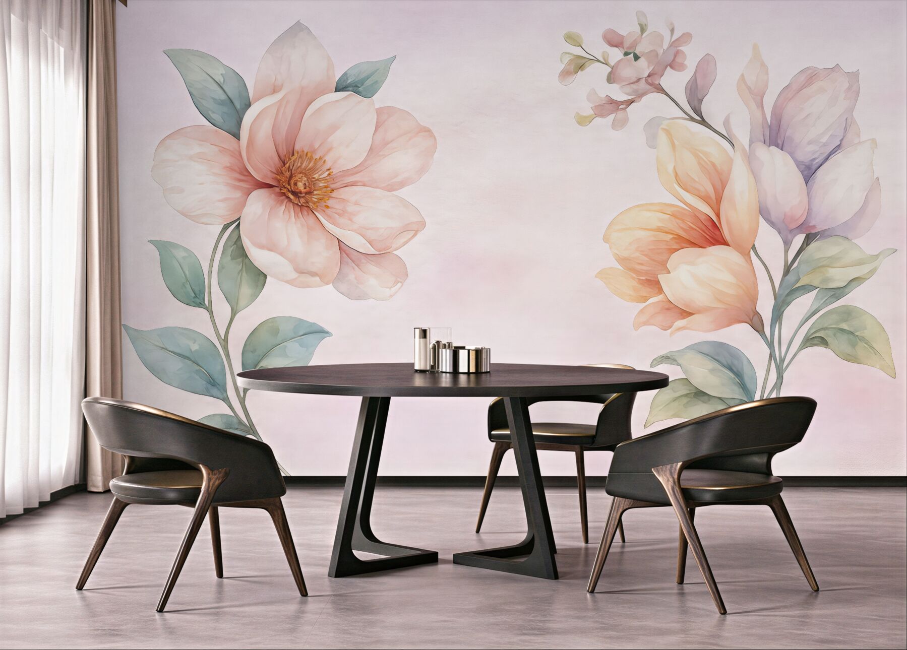 Fototapeta pastelowe magnolie w delikatnej kompozycji