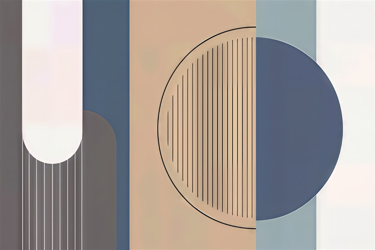 Fototapeta geometryczna harmonia w pastelowych tonach