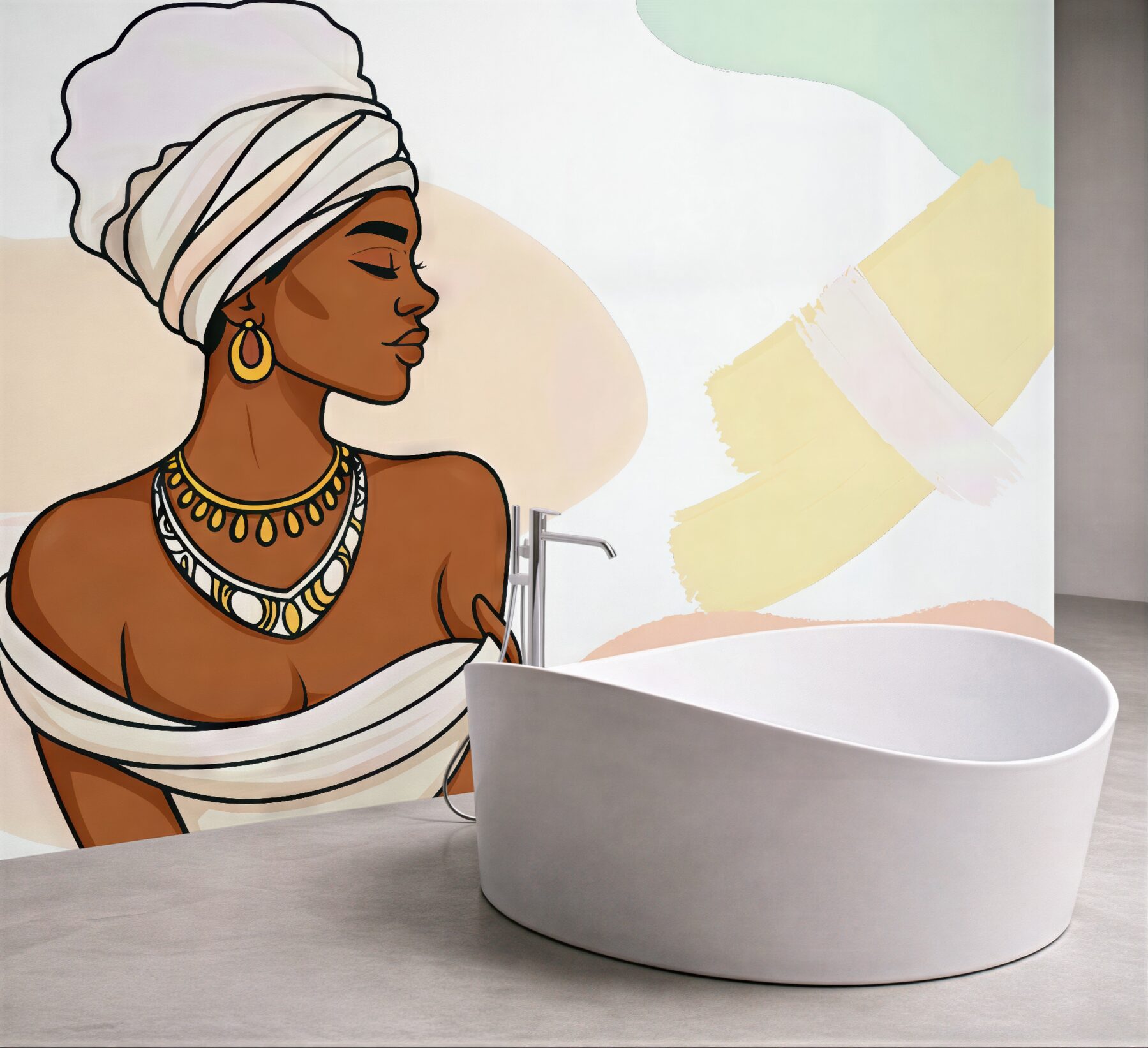 Fototapeta portret kobiety w etnicznym stylu