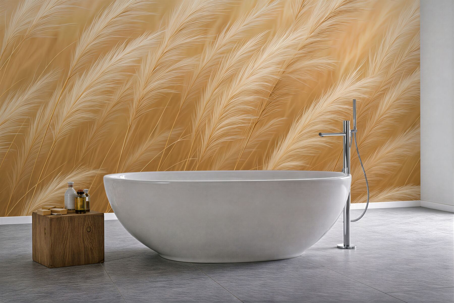 Fototapeta złote trawy w delikatnym ruchu