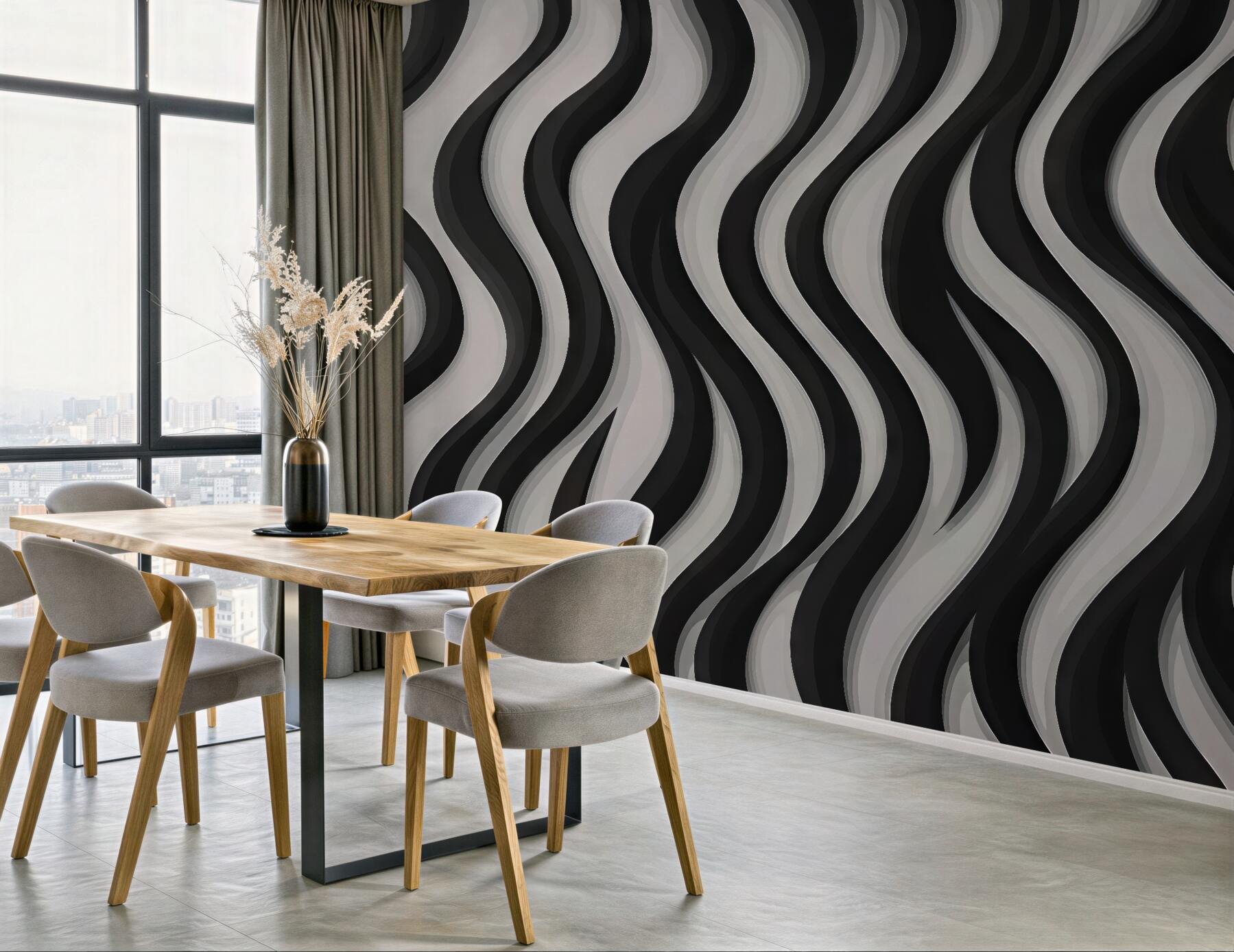 Fototapeta faliste pasy zebra
